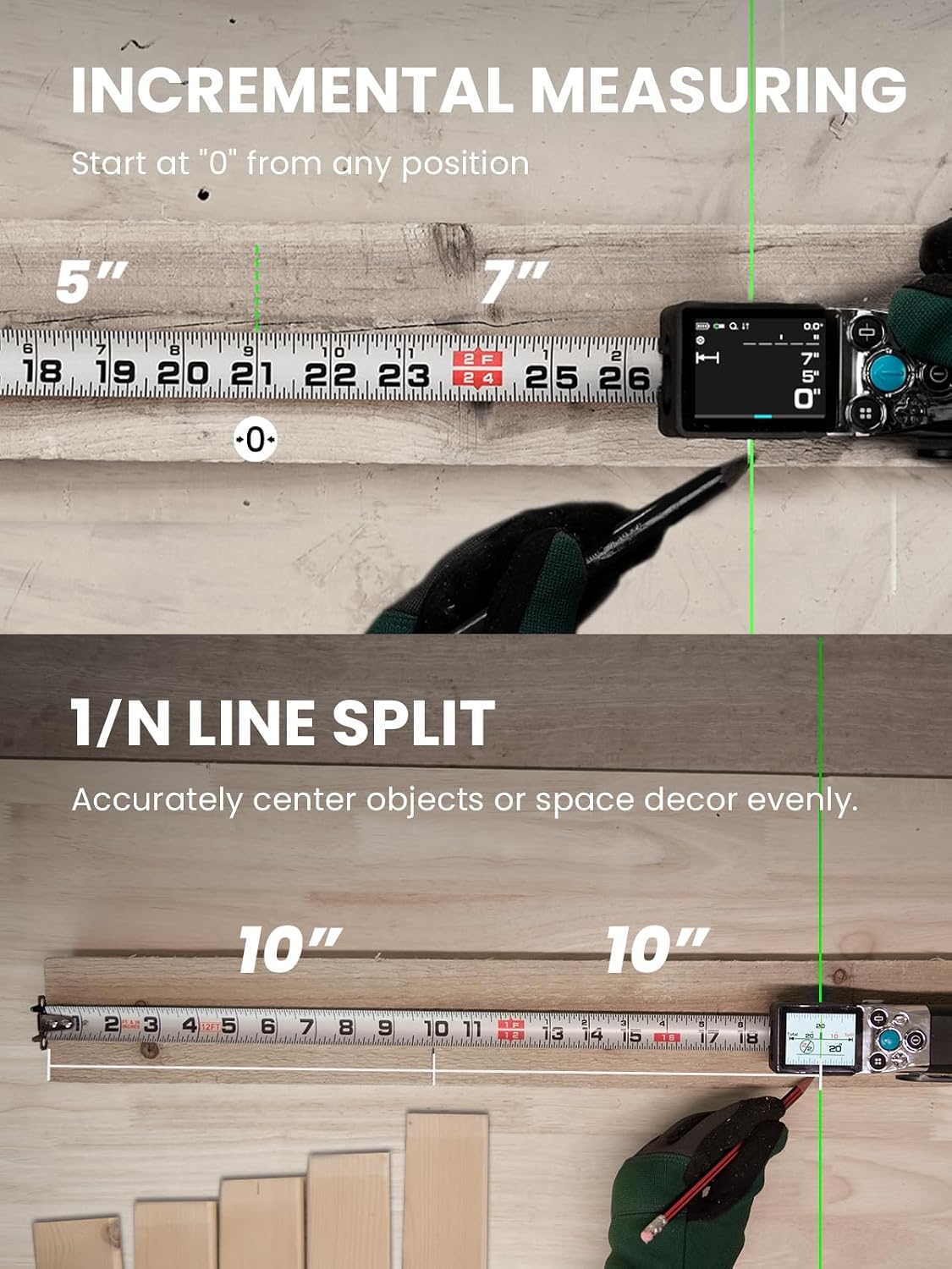 Detalle de MiLESEEY XTAPE1 Digital Tape Measure with Laser – Precision, Pro-Grade App Sync