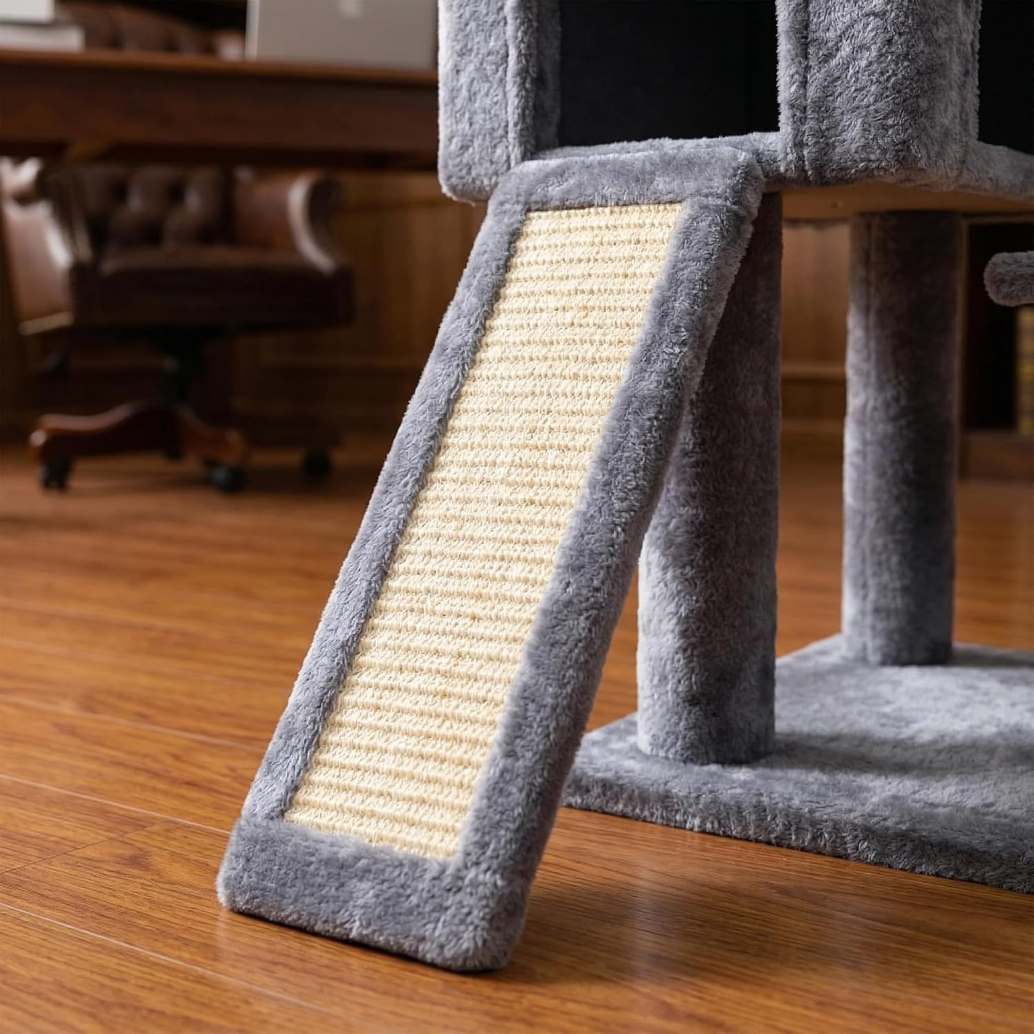 Detalle 2 de AIWIKIDE 12C 1200 Cat Tree with Sisal Scratching Posts, Hammock and Ball