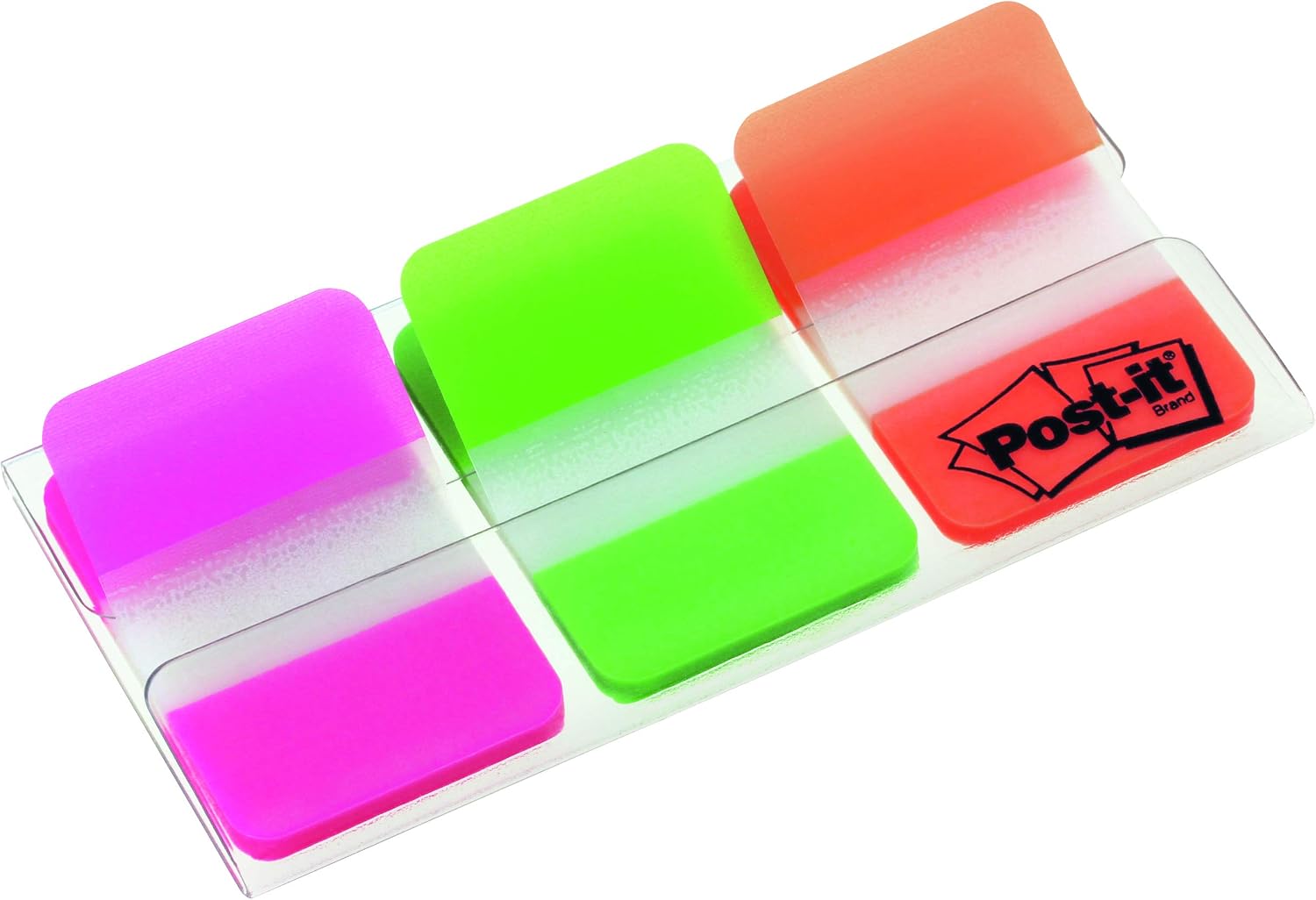 Detalle de Post-it 686-PGOT Index – ensemble d’indexions medium strong, rose/vert/orange (Paquet de 36) avec distributeur
