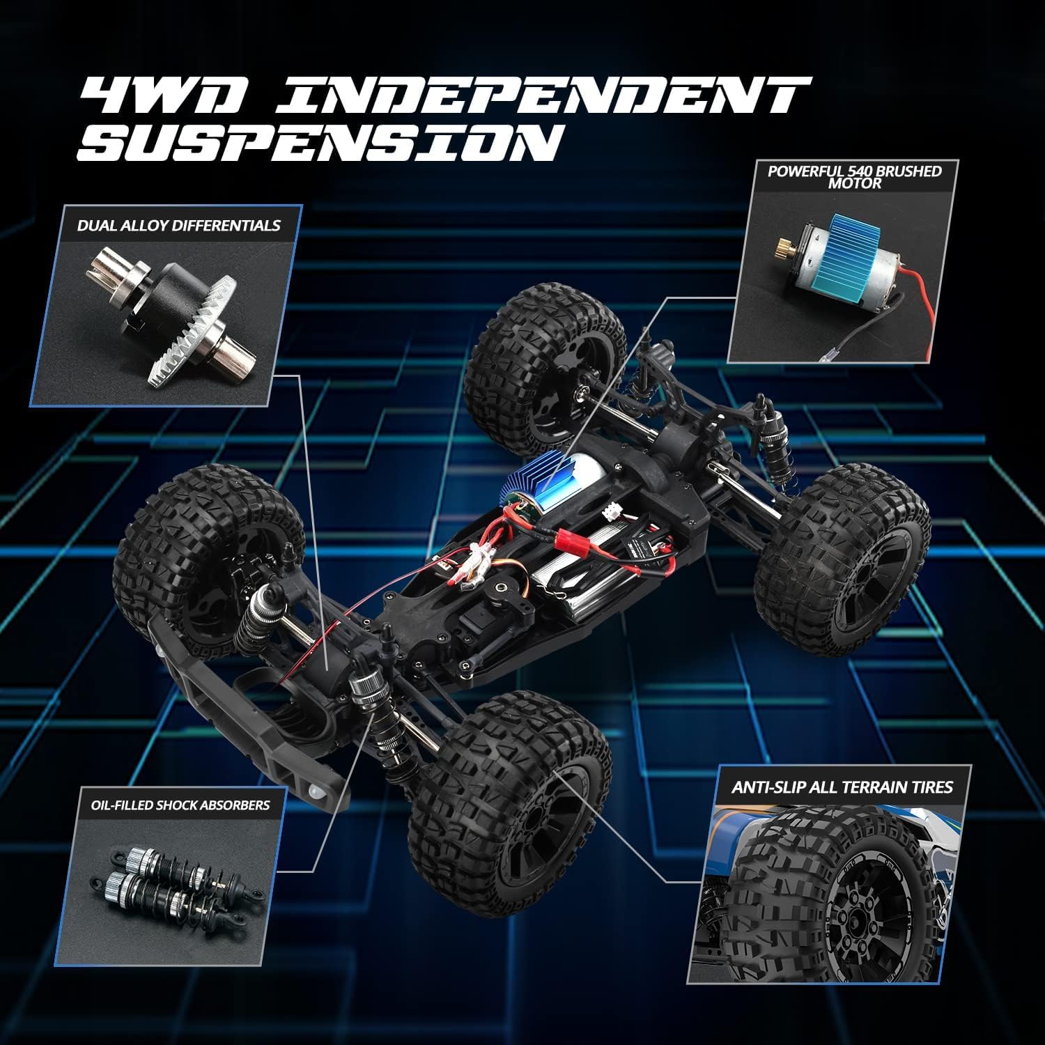 Thumbnail 3 de DEERC 9205E RC Auto 1:10 mit 48 km/h