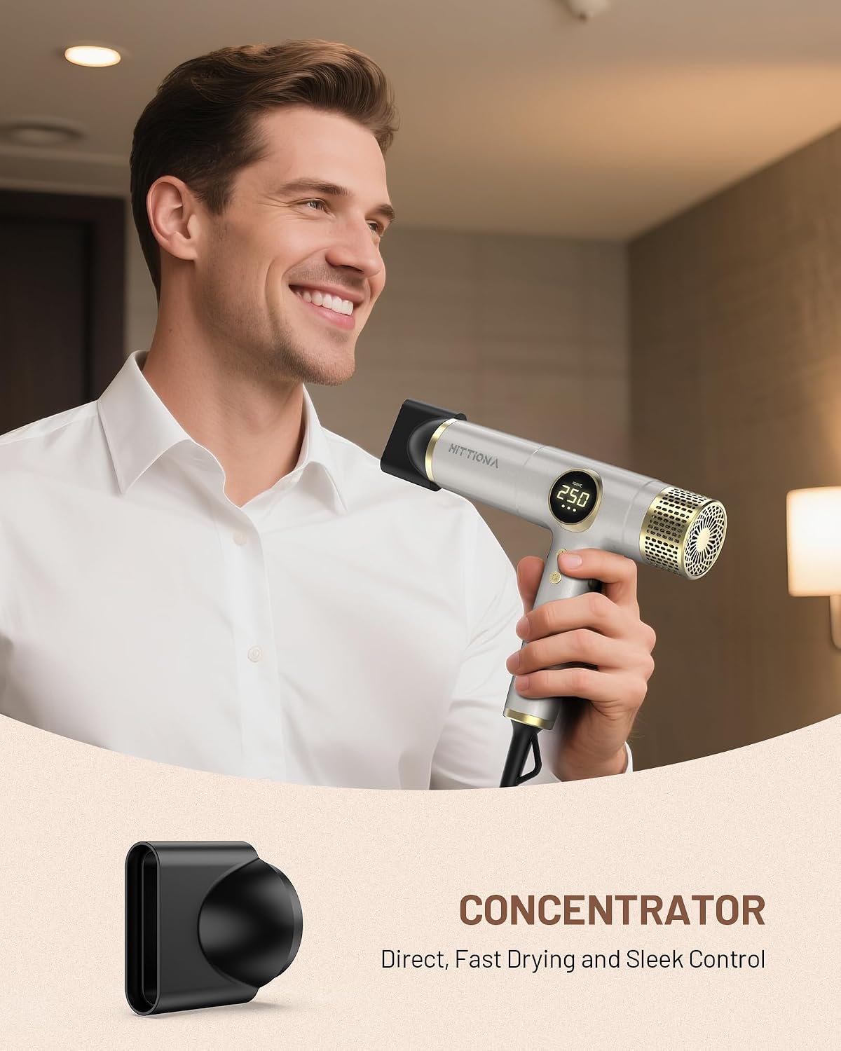 Thumbnail 6 de Dual Voltage Travel Hair Dryer Ionic Blow Dryer 2000W – Compact, Lightweight, and Quiet for Global Use