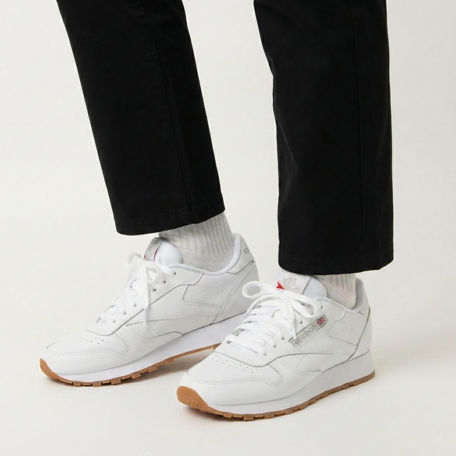Thumbnail 1 de Reebok Classic Leather Men's Trainers, Intense White/Gum with EVA Midsole