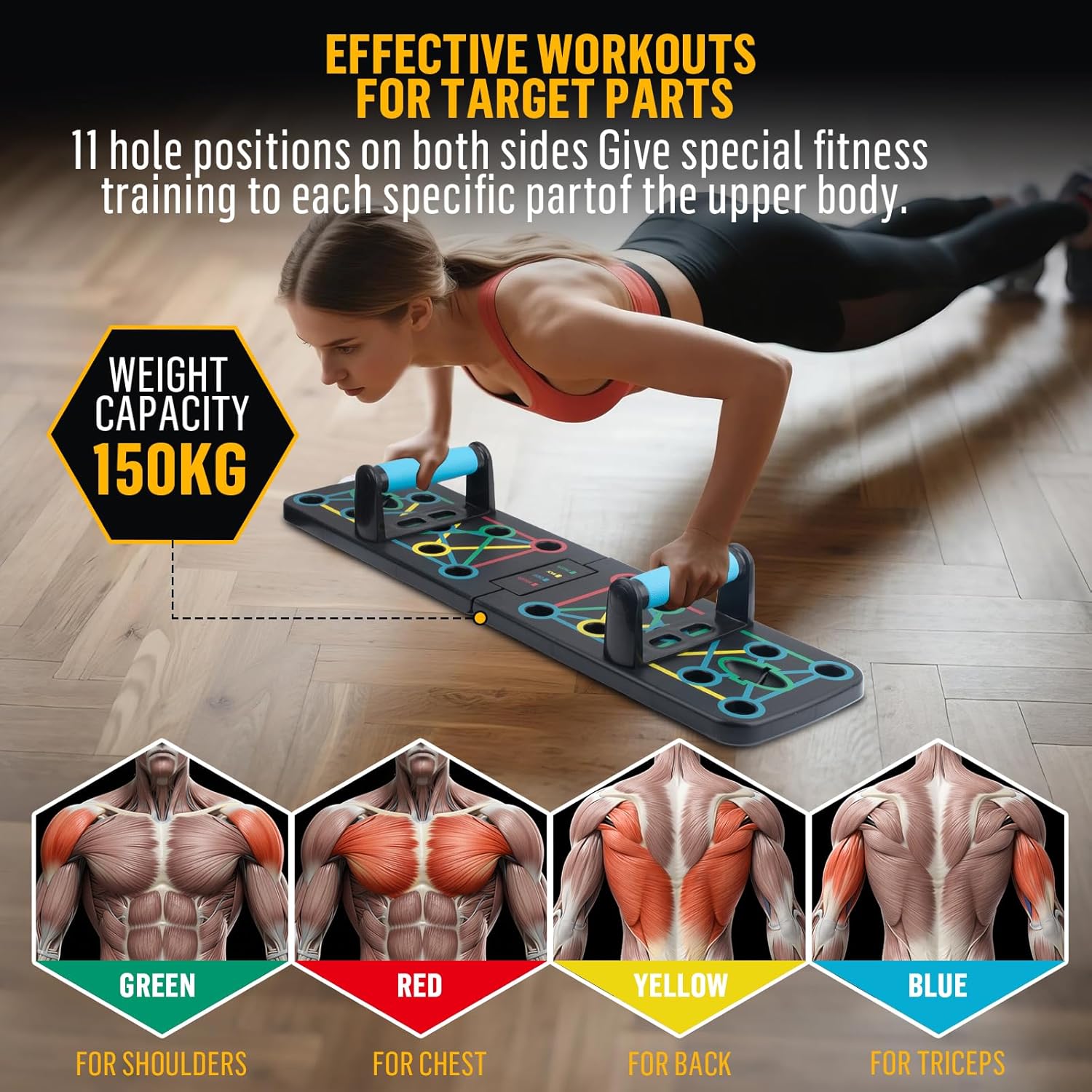 Detalle 2 de Foldable Push Up Board 17‑in‑1 Multi-function Home Workout Equipment