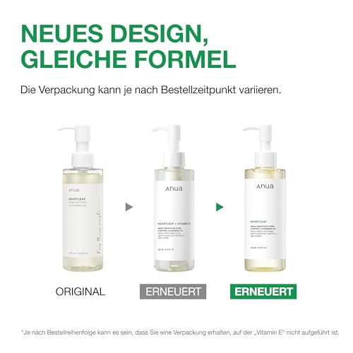 Detalle de ANUA Heartleaf Pore Cleansing Oil 200 ml – sanfte Double-Cleanse für alle Hauttypen