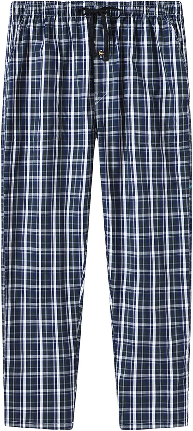 Thumbnail 2 de MoFiz Men's Pajama Bottoms: 3-Pack 100% Cotton Plaid Drawstring Pajama Pants