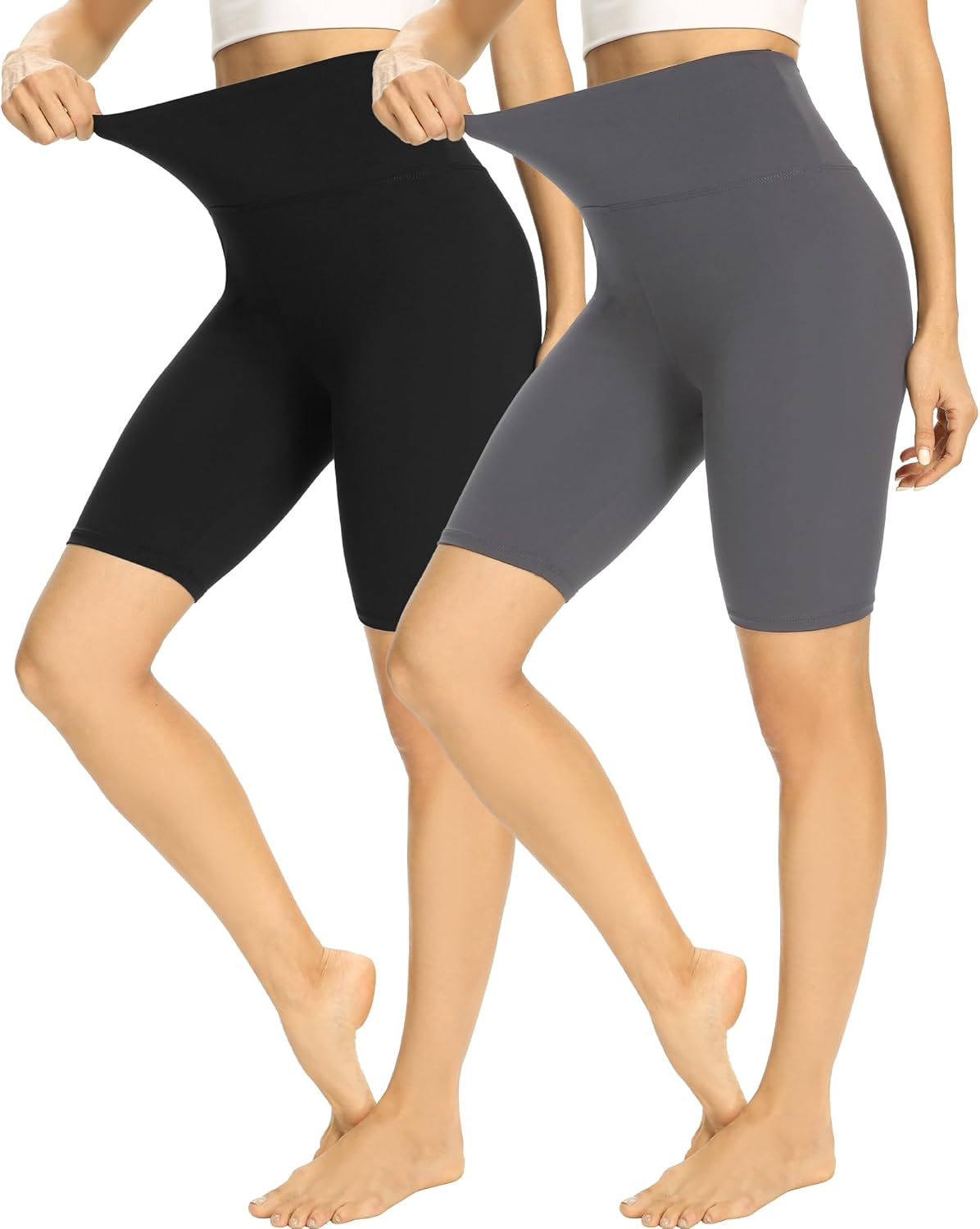 Thumbnail 6 de HIPOWER 2er Pack Radlerhose Damen High Waist – Kurze Sport Shorts Tights
