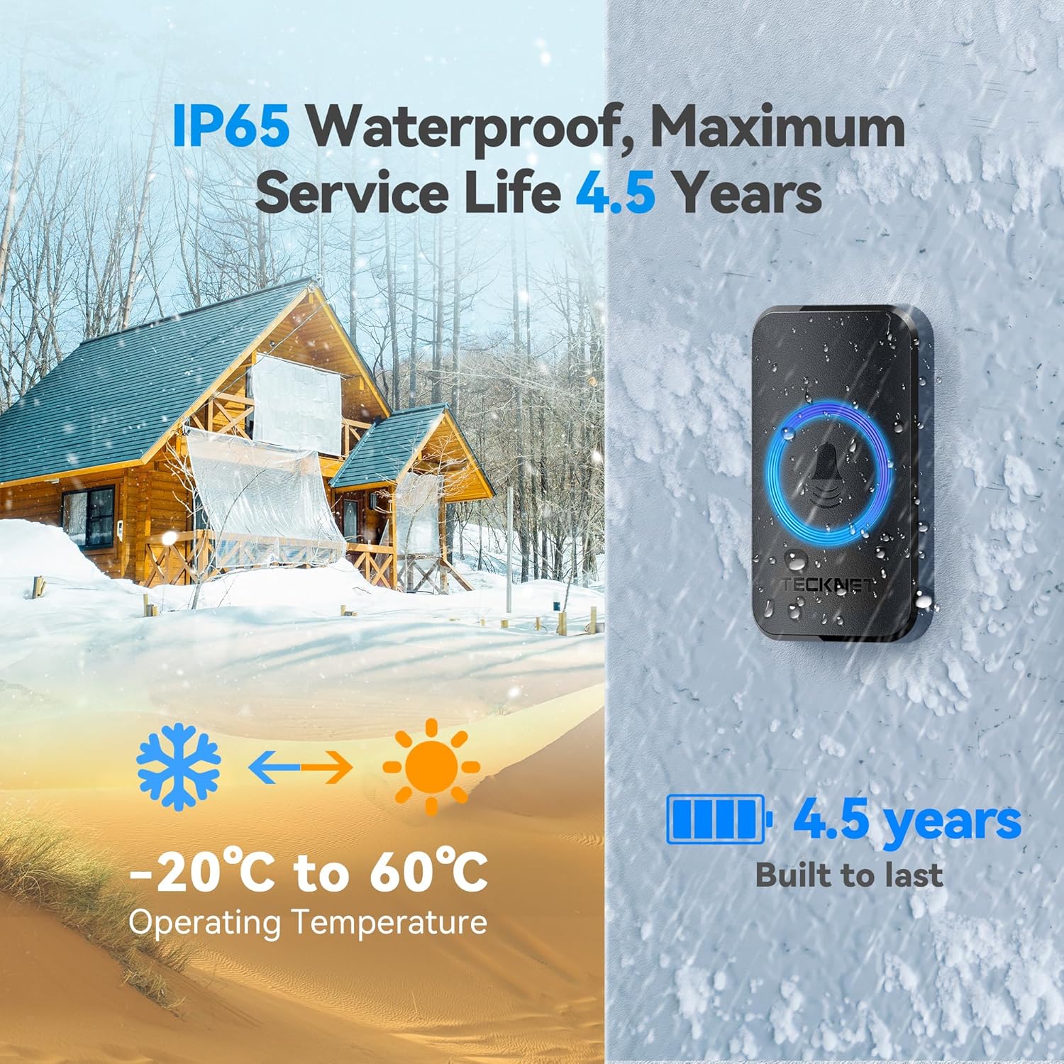 Thumbnail 2 de TECKNET Doorbell System 400m Range