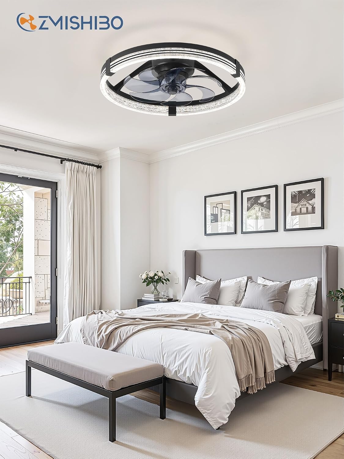 Thumbnail 6 de ZMISHIBO Ceiling Fan with Light, 20-Inch