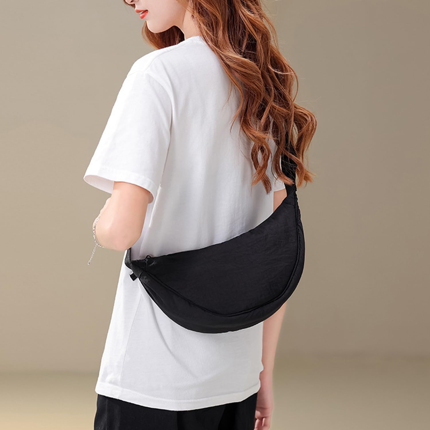 Thumbnail 1 de ANYWN Halbmond Crossbody Bag Damen – leichte, vielseitige Umhängetasche