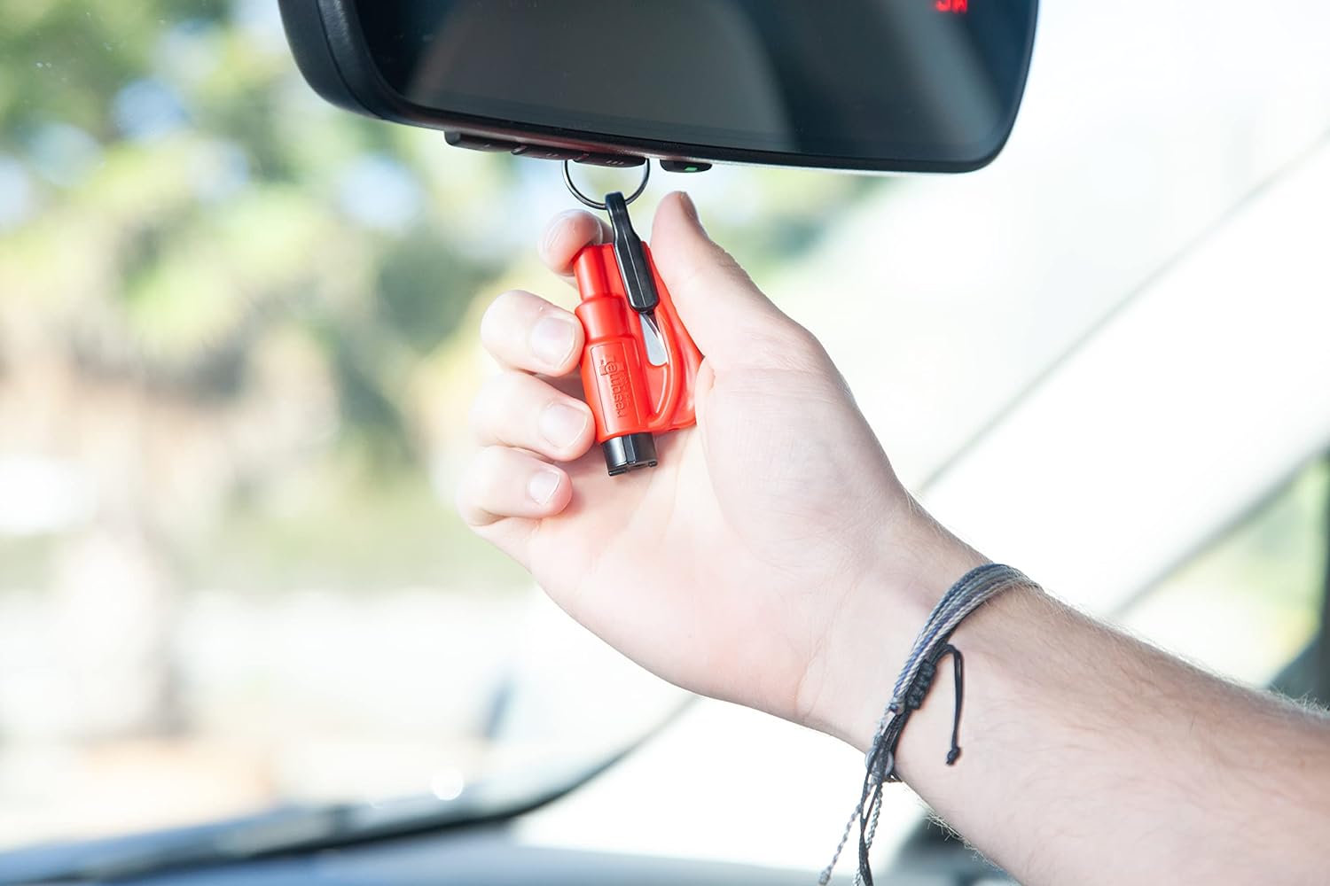 Detalle de Resqme GBO-RQMTWIN-ROT porte-clés sécurité rouge (lot de 2)