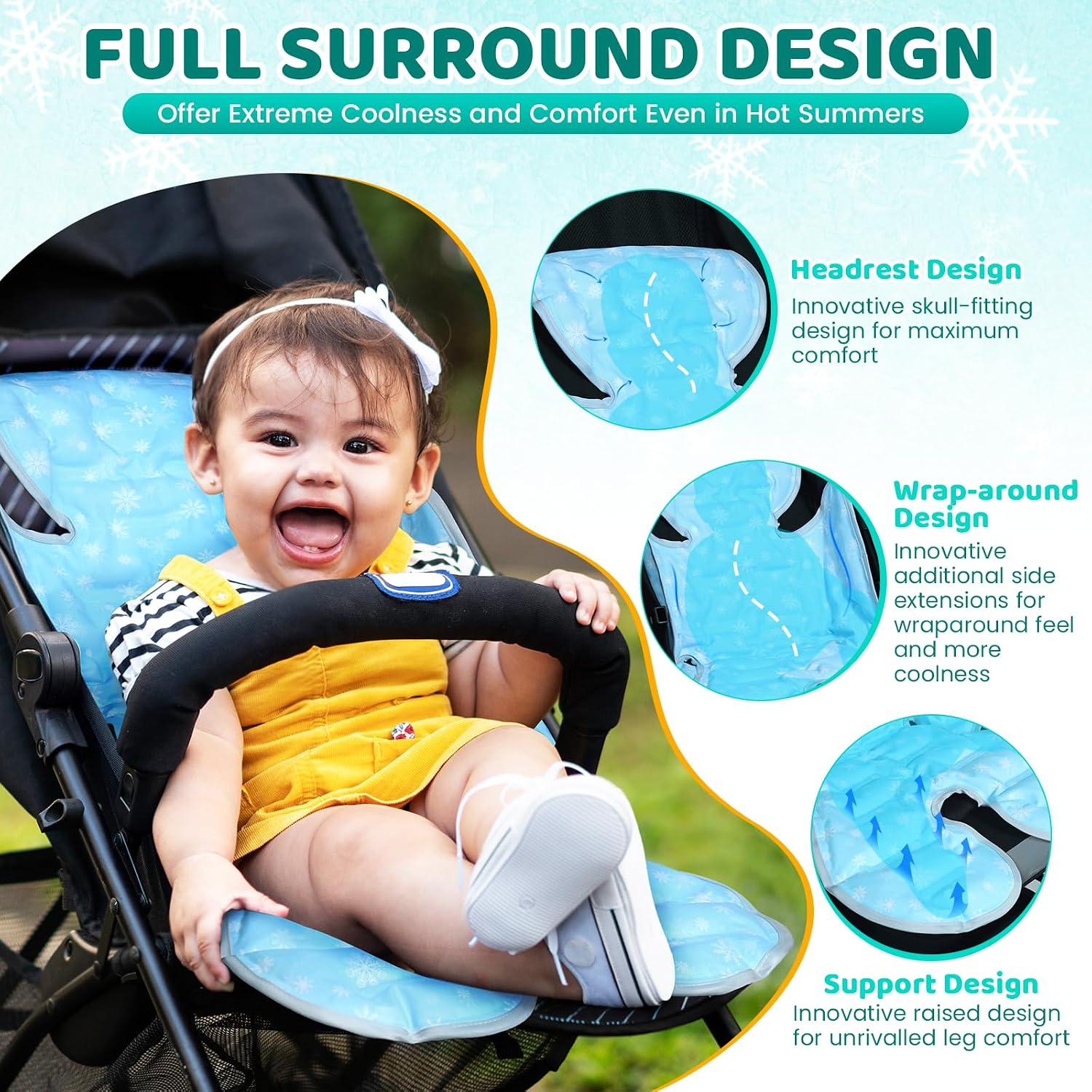 Detalle de Orzbow Stroller Cooling Pad, 30.7 x 18.9 inches