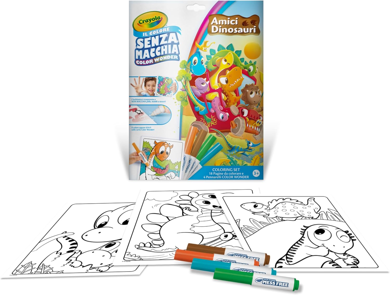 Detalle de CRAYOLA Färgwonder 25–2900 målarset med Disney Princess och fläckfria markörer