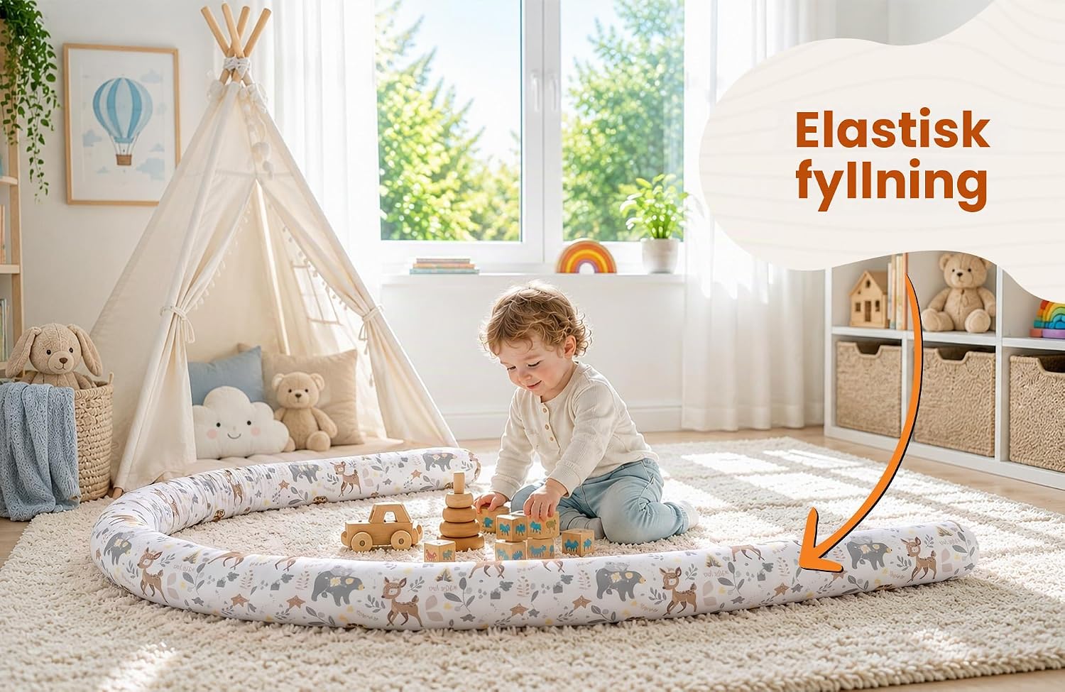 Detalle 1 de Totsy Baby graviditetskudde 150 cm i bomull och polyester, Kanin