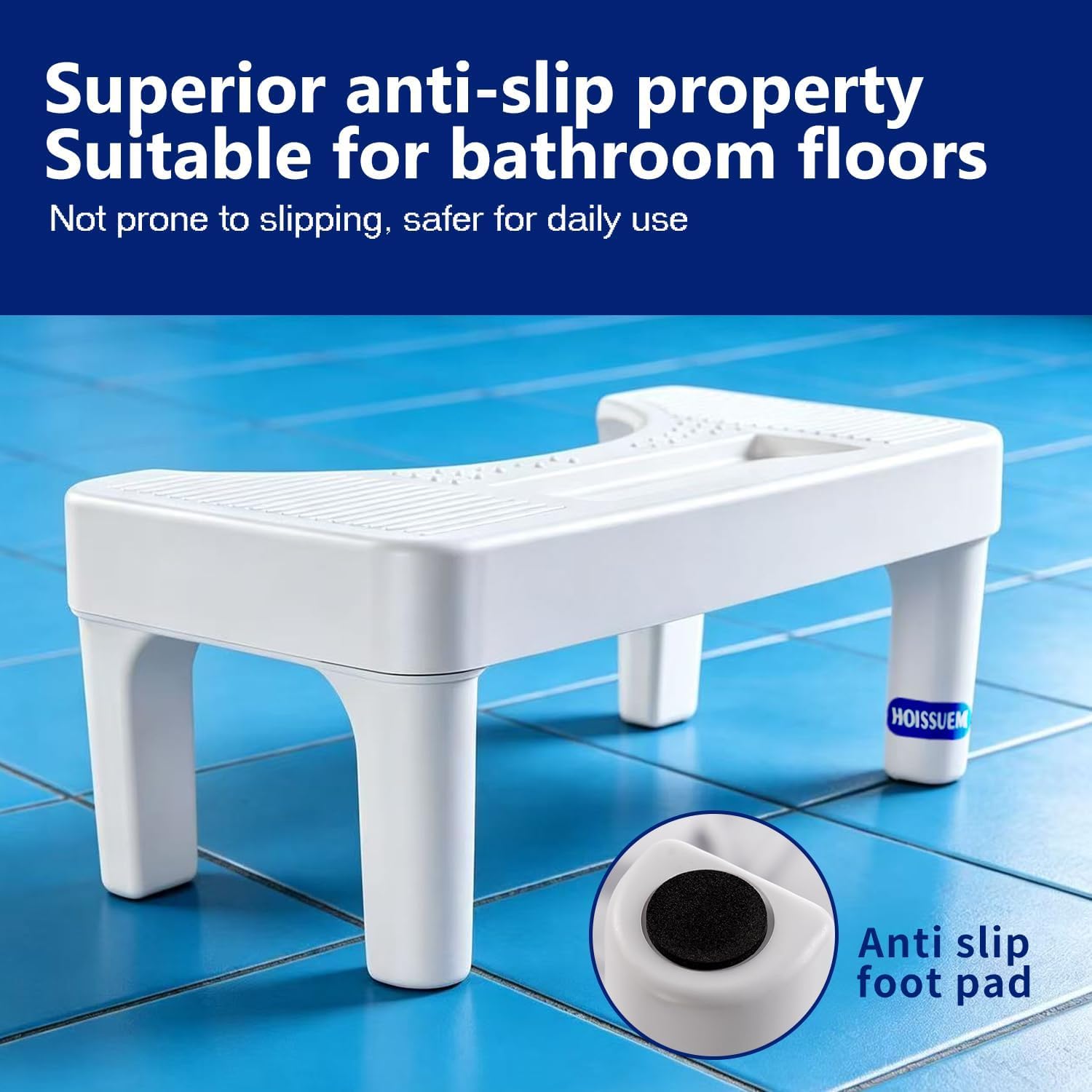 Detalle 2 de Hoissuem Model 1 Foldable Toilet Stool, 6.8-Inch Plastic Step