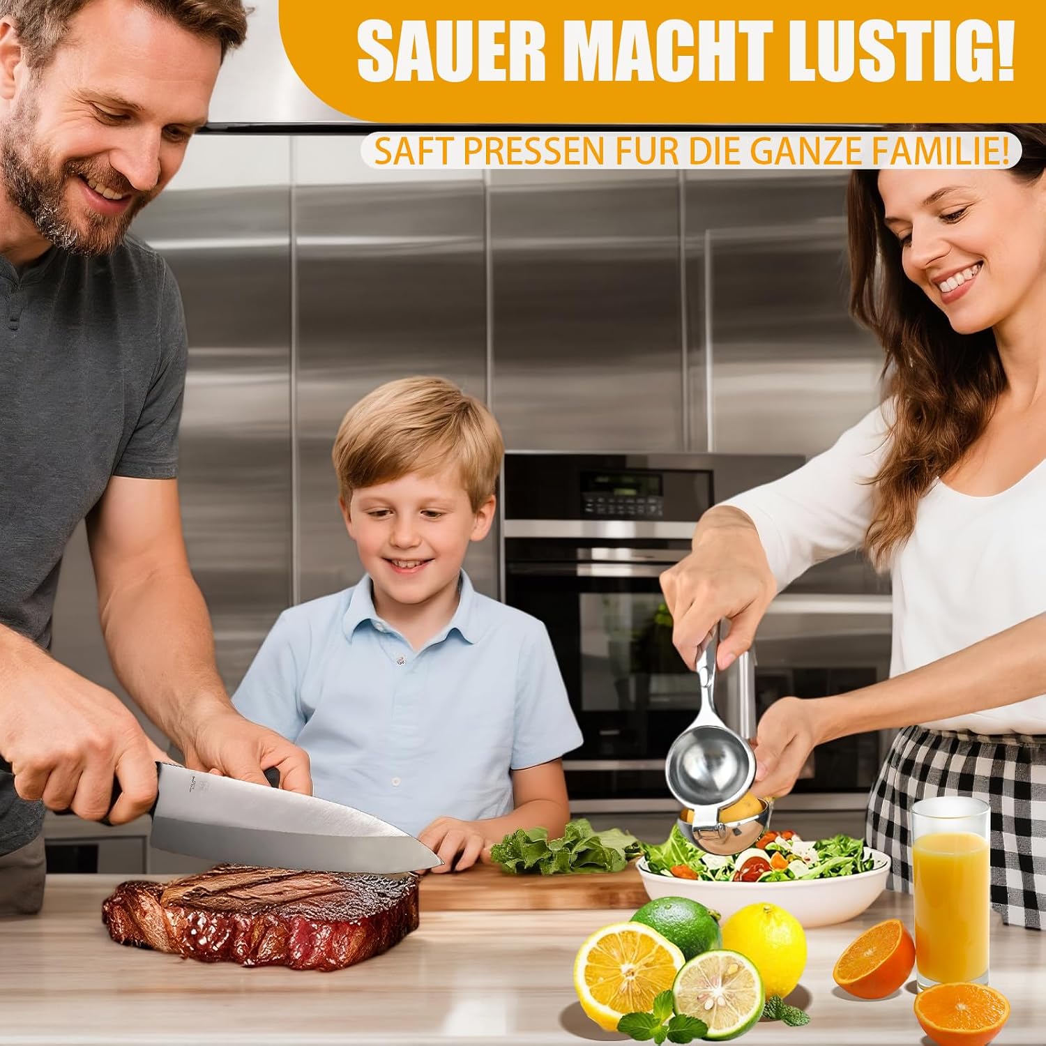 Thumbnail 6 de Behiruch ZZQ-SG01 citruspers van zinklegering met glanzend chroom