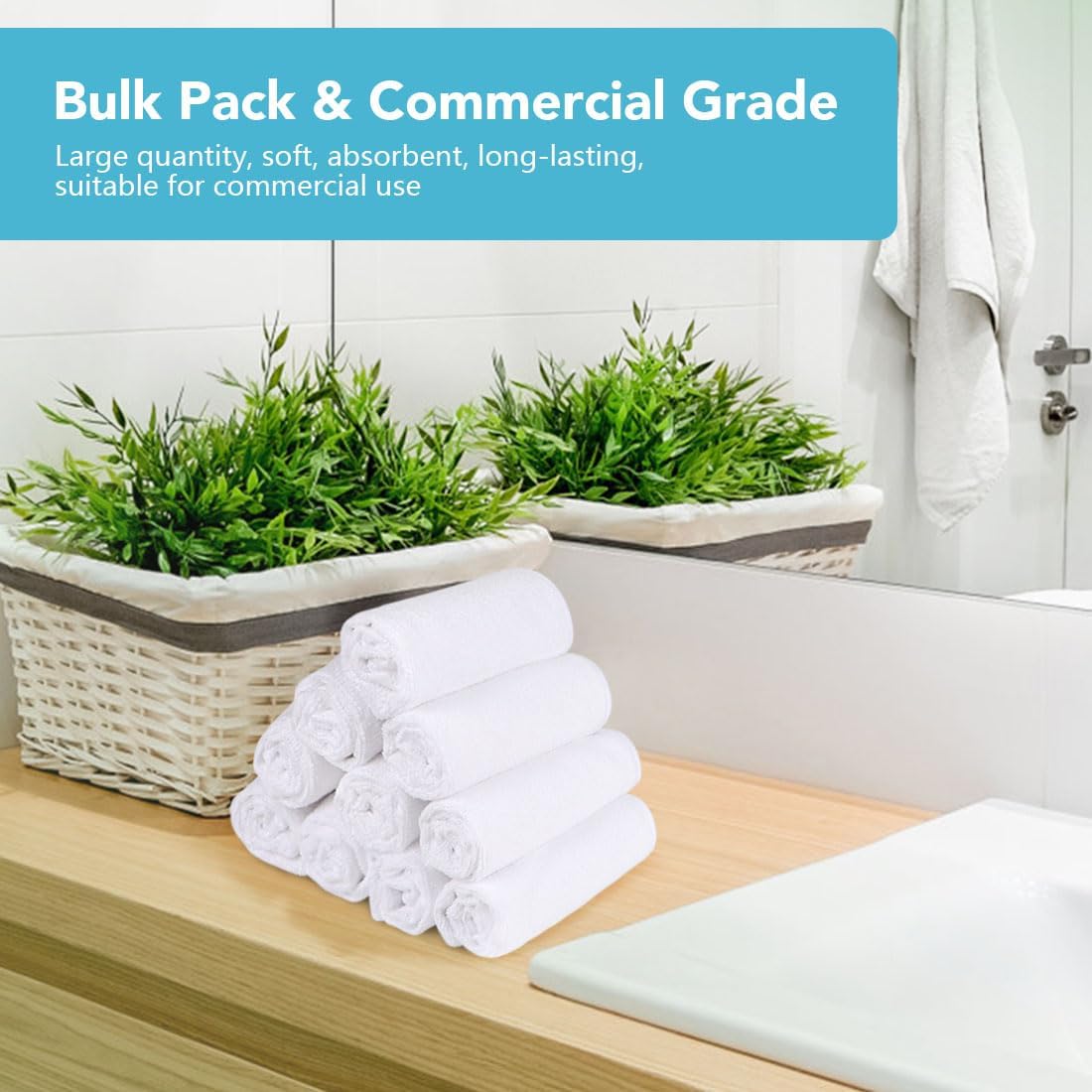Thumbnail 6 de Orighty Washcloths Bulk (200 Pack): Ultra-Absorbent Microfiber Face Towels, 12x12 Inches