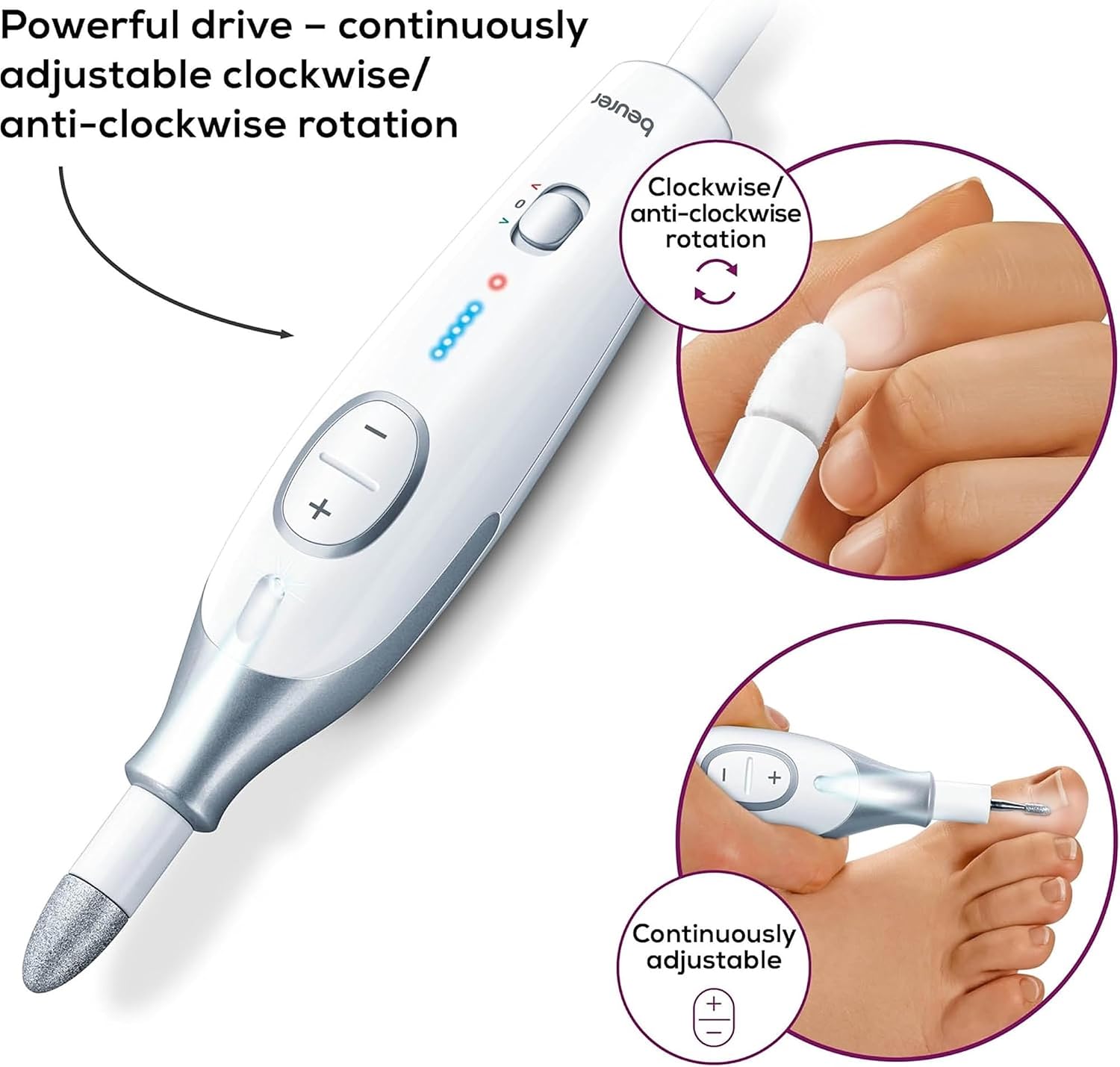 Detalle de Beurer MP42UK Pedicure & Manicure Set 4,600 rpm