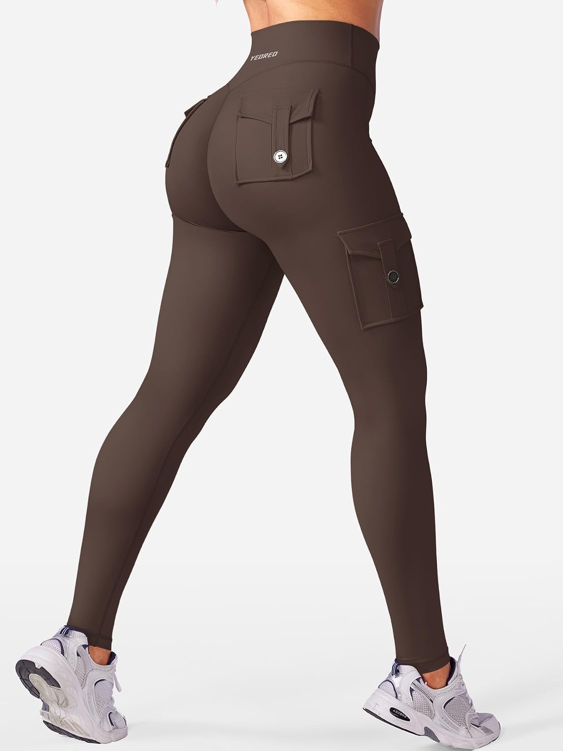 Detalle 2 de YEOREO CoreFlex Cargo Leggings with Hidden Scrunch, Butt-Lifting Design, 25”/28”