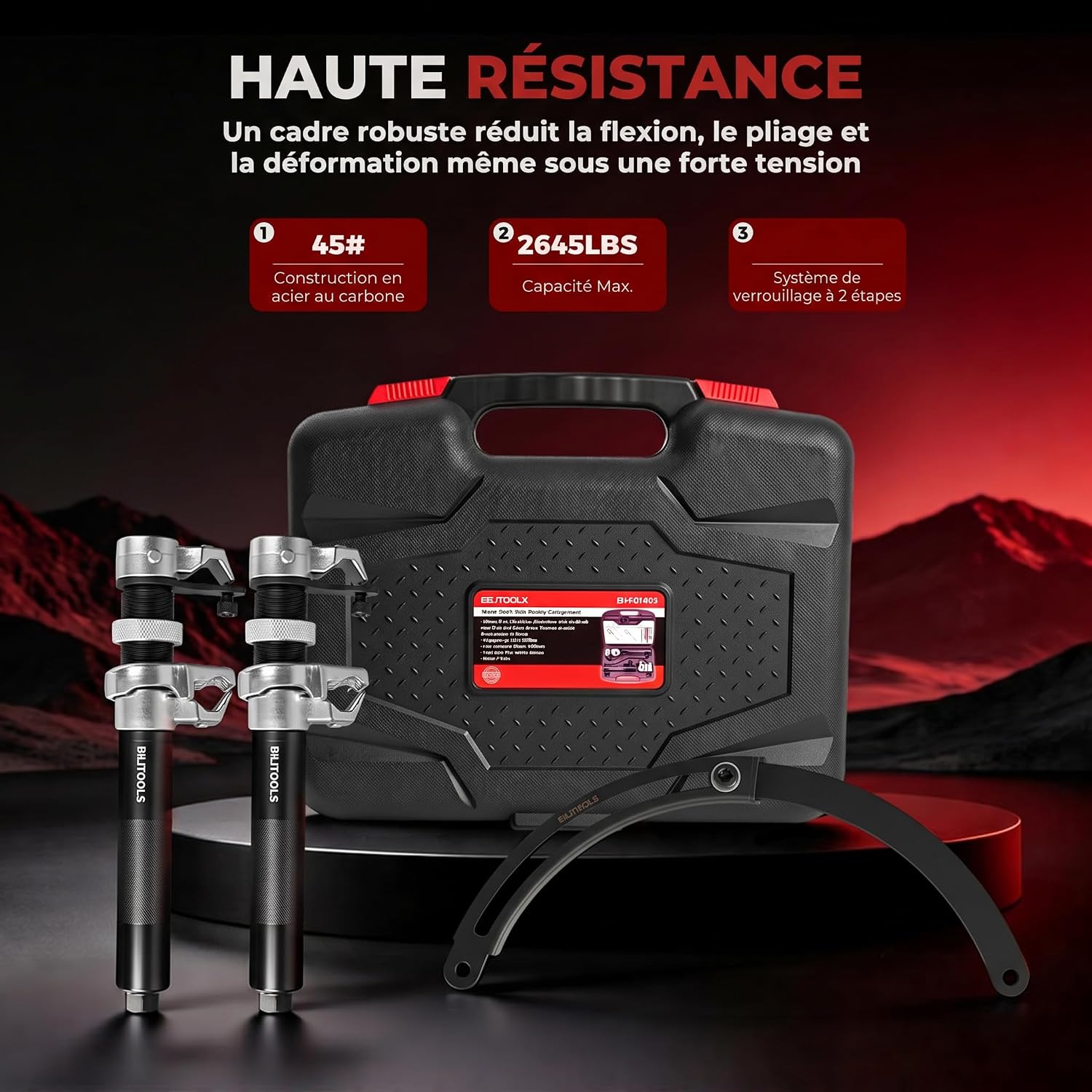 Thumbnail 6 de BILITOOLS Lot de 2 Compresseurs de Ressort Amortisseur Professionnel pour Macpherson – Outil Auto Robuste Charge 1200kg