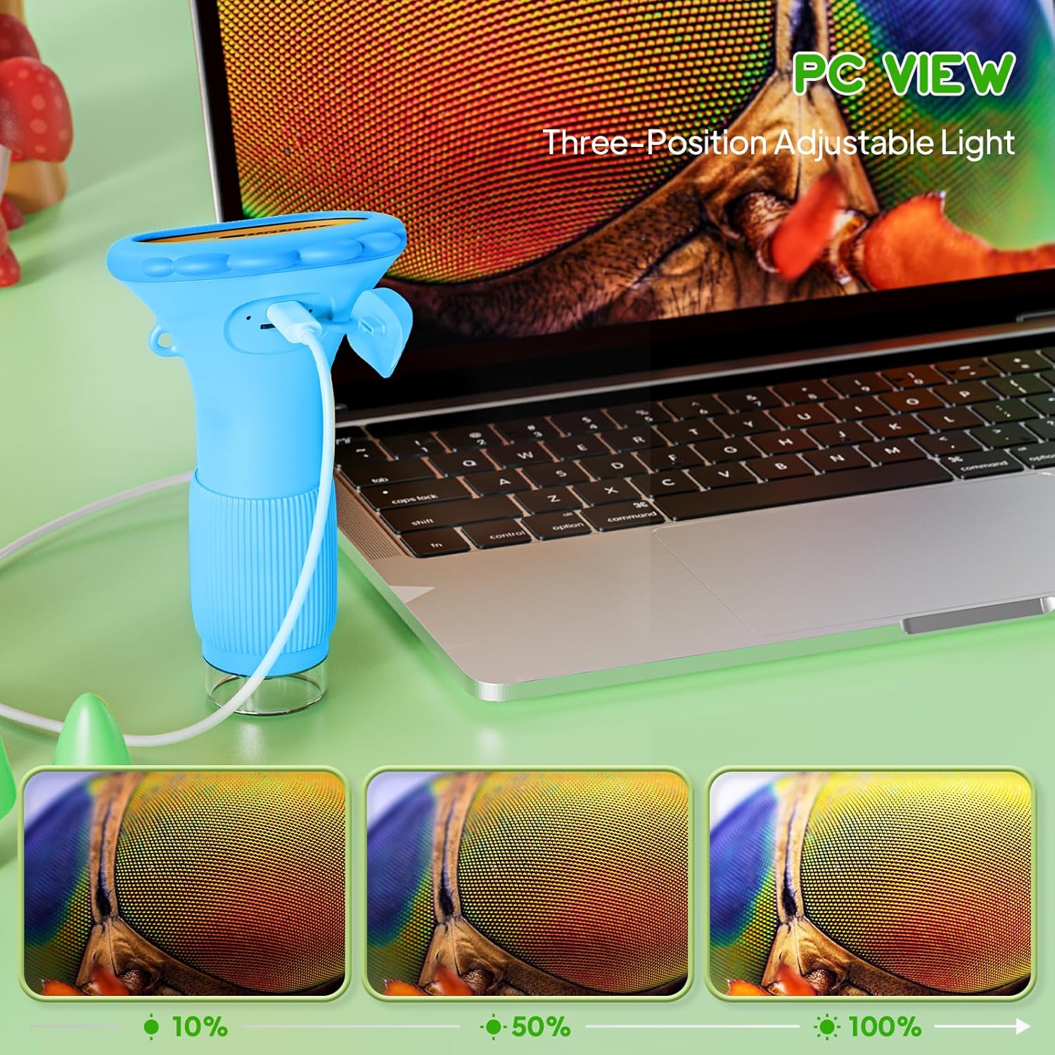 Thumbnail 3 de Ashfly 1000X Taschenmikroskop 2" IPS