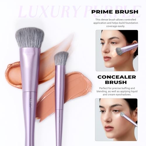 Thumbnail 2 de Jessup T514 set 5 pennelli trucco viso viola 🎨