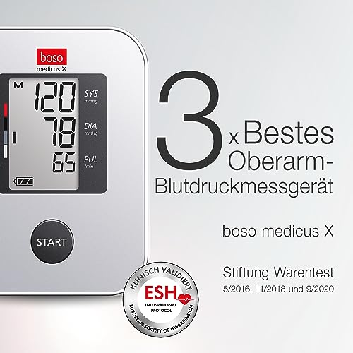 Thumbnail 9 de BOSCH + SOHN boso medicus X – Oberarm-Blutdruckmessgerät mit Ein-Knopf-Bedienung, großes Display und Arrhythmie-Erkennung