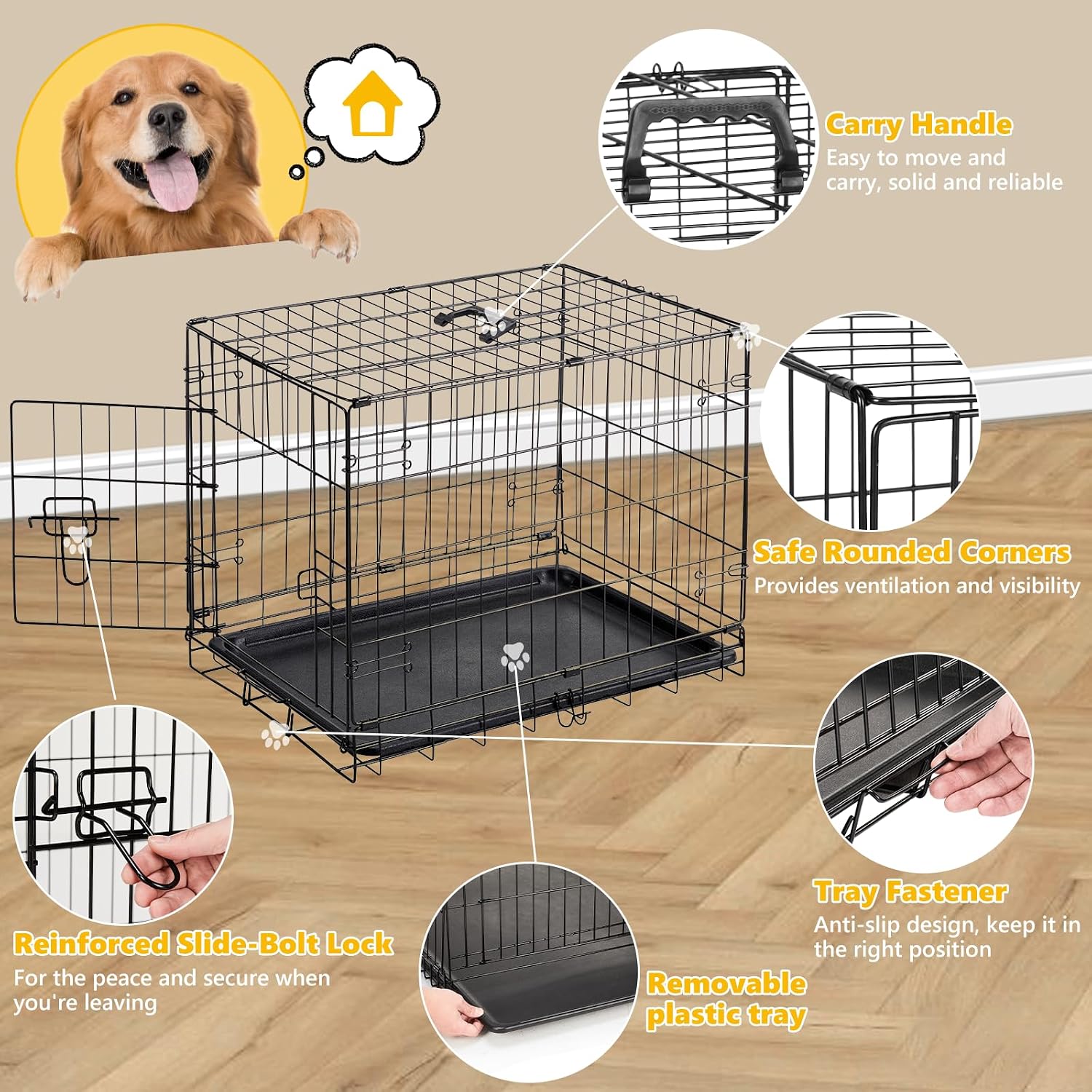Detalle de Aidoly dog crate 30 inch