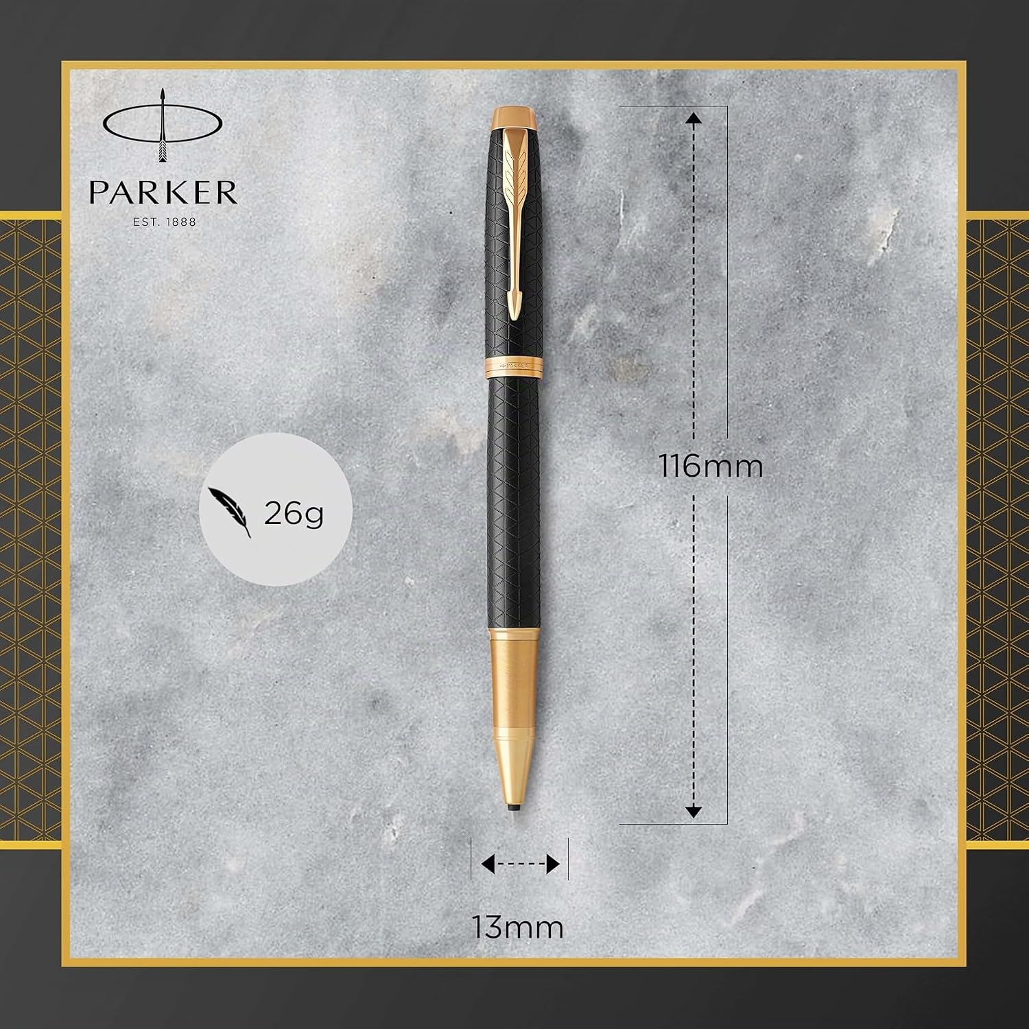 Thumbnail 2 de Parker IM stylo roller IM noir premium pointe fine