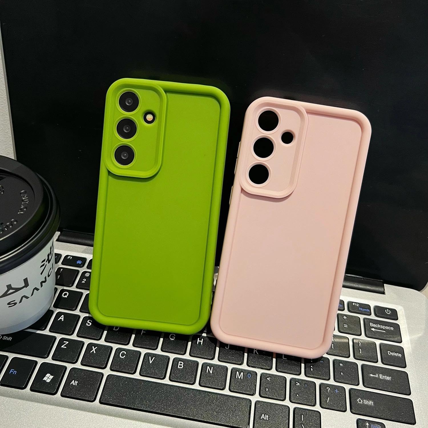 Detalle de Puxicu Slim Case for Samsung Galaxy A17 5G, Wine TPU with Camera Cover