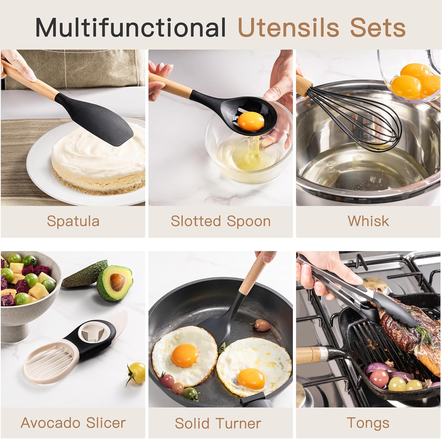 Thumbnail 5 de Astercook 39 PCS Silicone Utensils Set 446°F
