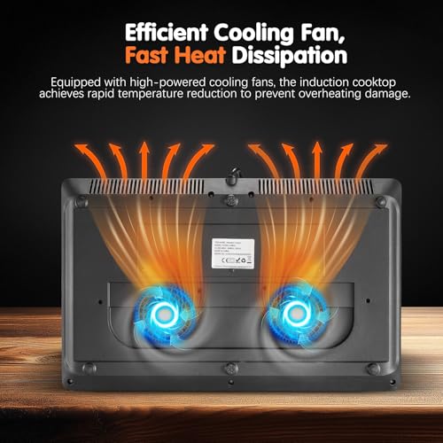 Thumbnail 7 de KICHPOWER Double Induction Hob: Portable 2-Zone Cooker with Independent Touch Controls