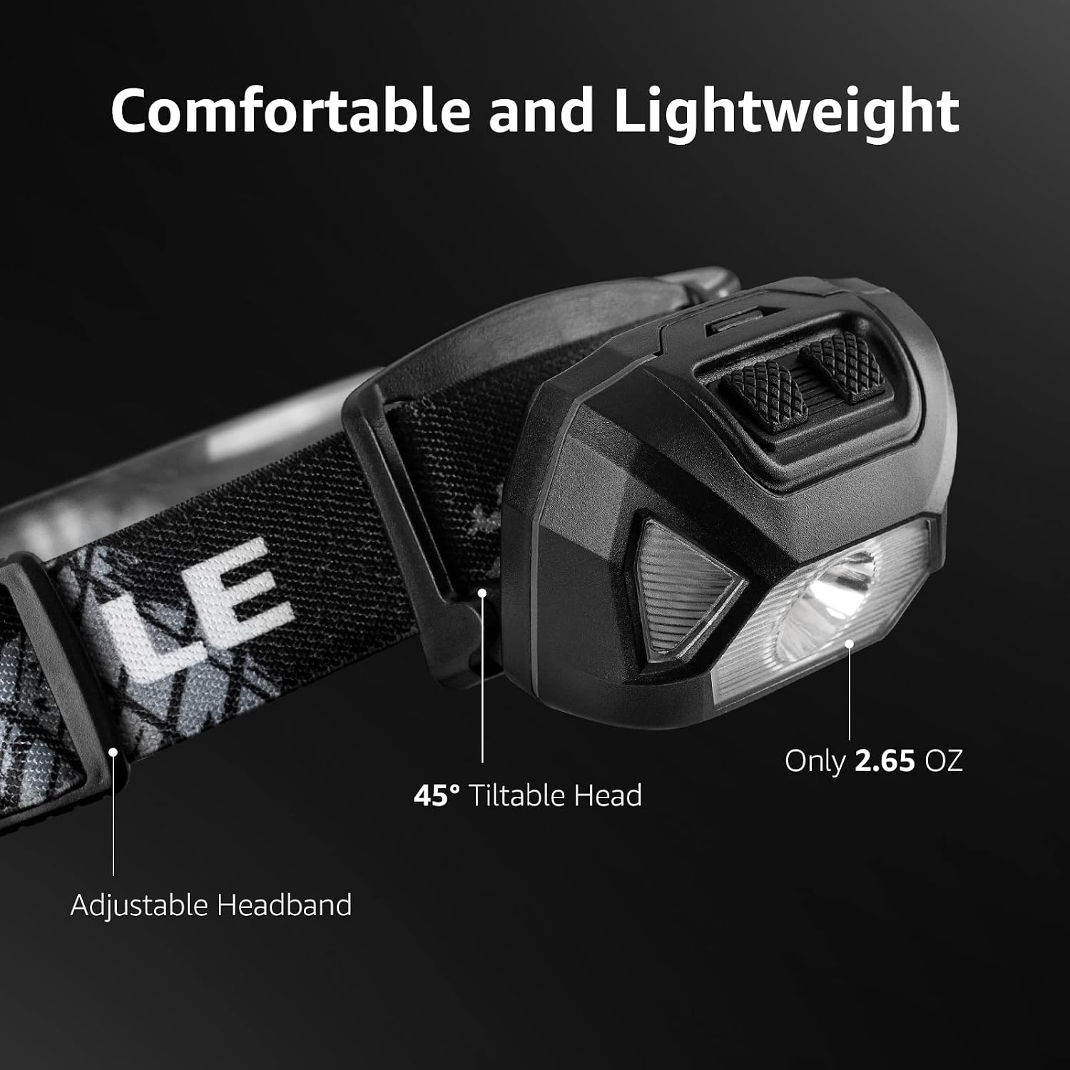 Thumbnail 6 de Lepro Head Torch Rechargeable: 2000L Waterproof LED Headlamp with 6 Lighting Modes