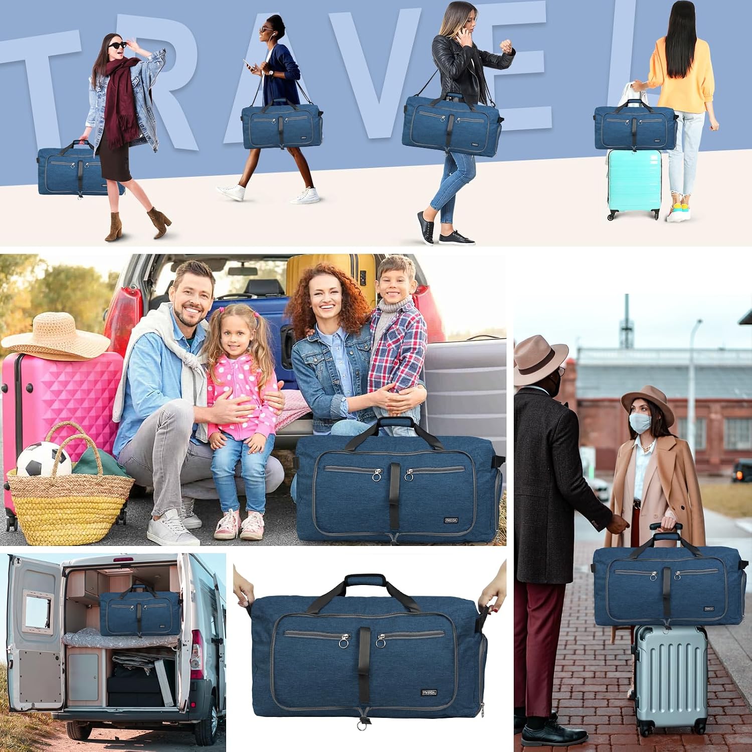 Detalle 2 de Fmeida 65L Foldable Duffle Bag