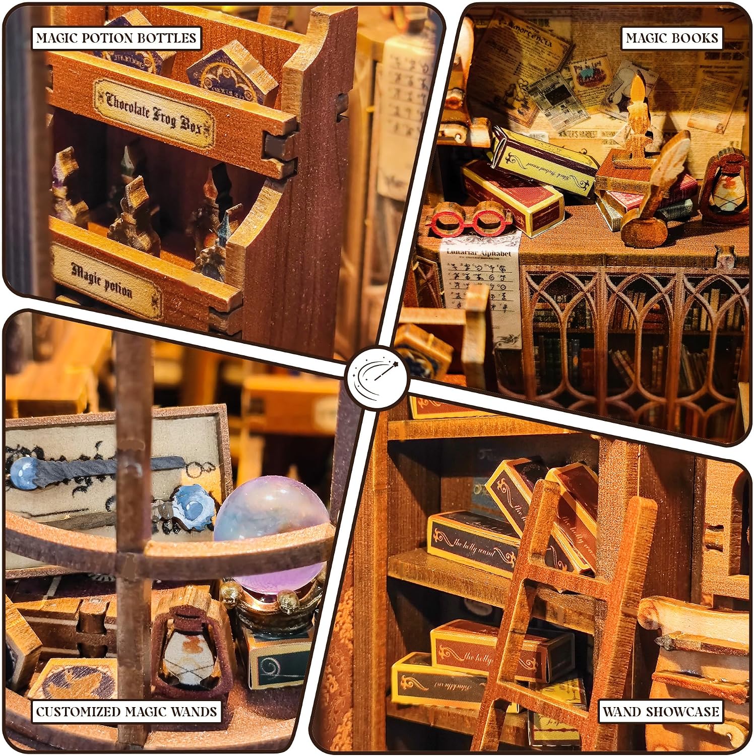 Thumbnail 3 de STRUCWOOD SQ-51 book nook kit with LED light