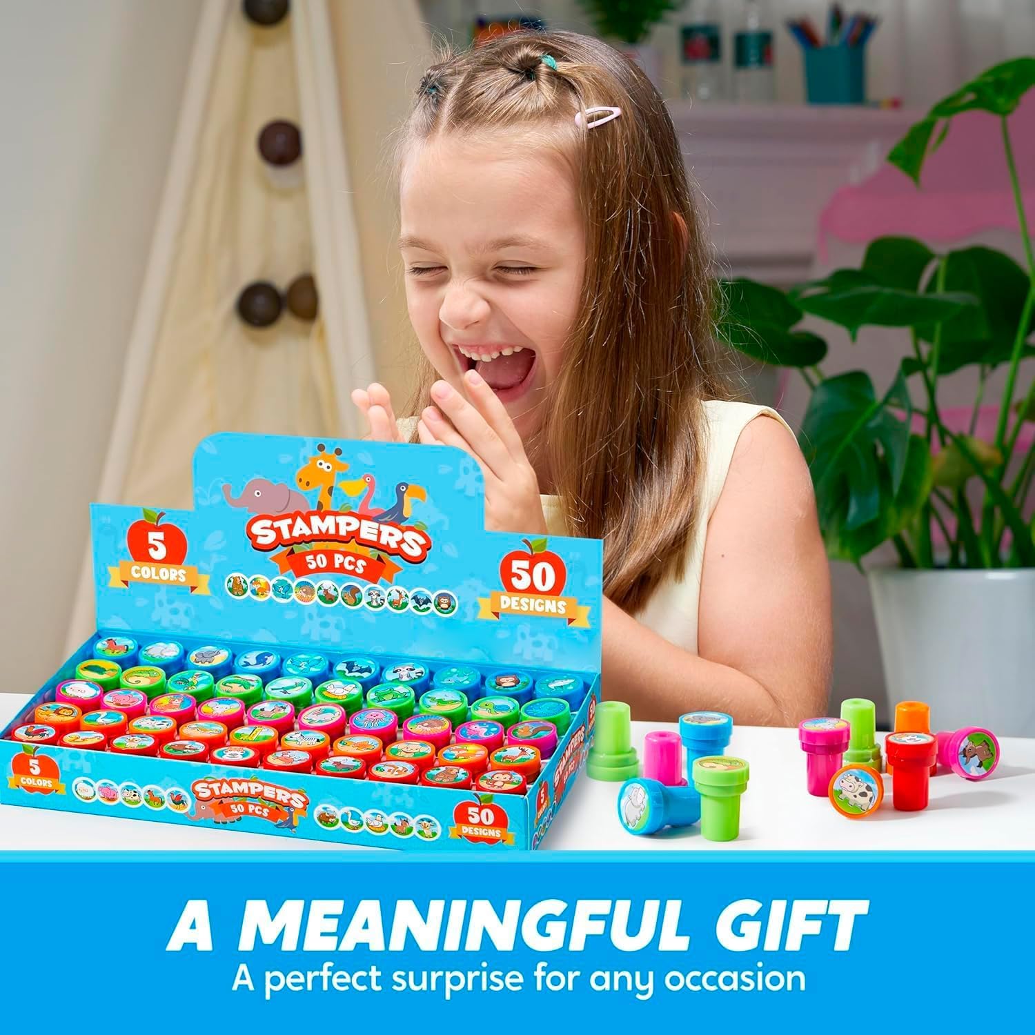Thumbnail 6 de JOYIN 50 Stück Mini Stempel Kinder 50er Set 🖍