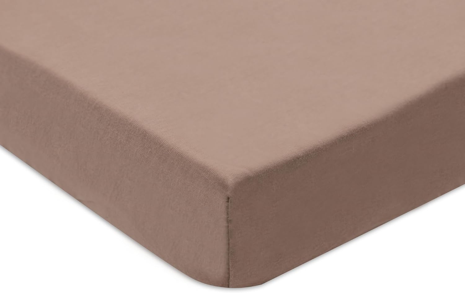 Detalle 1 de Jollein Drap-Housse Jersey pour Lit Enfant 60x120 cm – Milky Coffee/Ivory (Lot de 2)