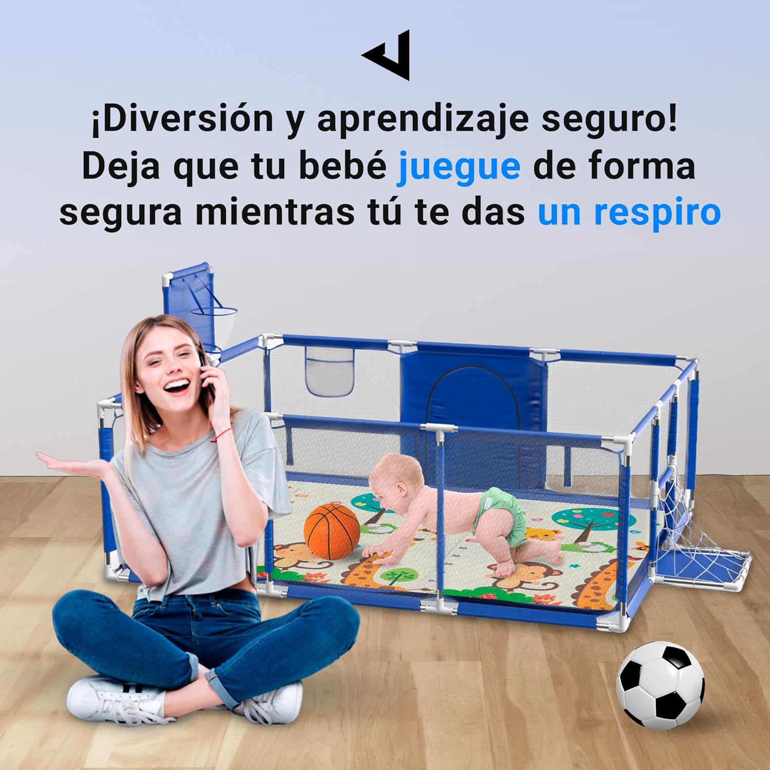 Thumbnail 1 de JUPPLIES Parque Infantil Bebé 180x120 cm