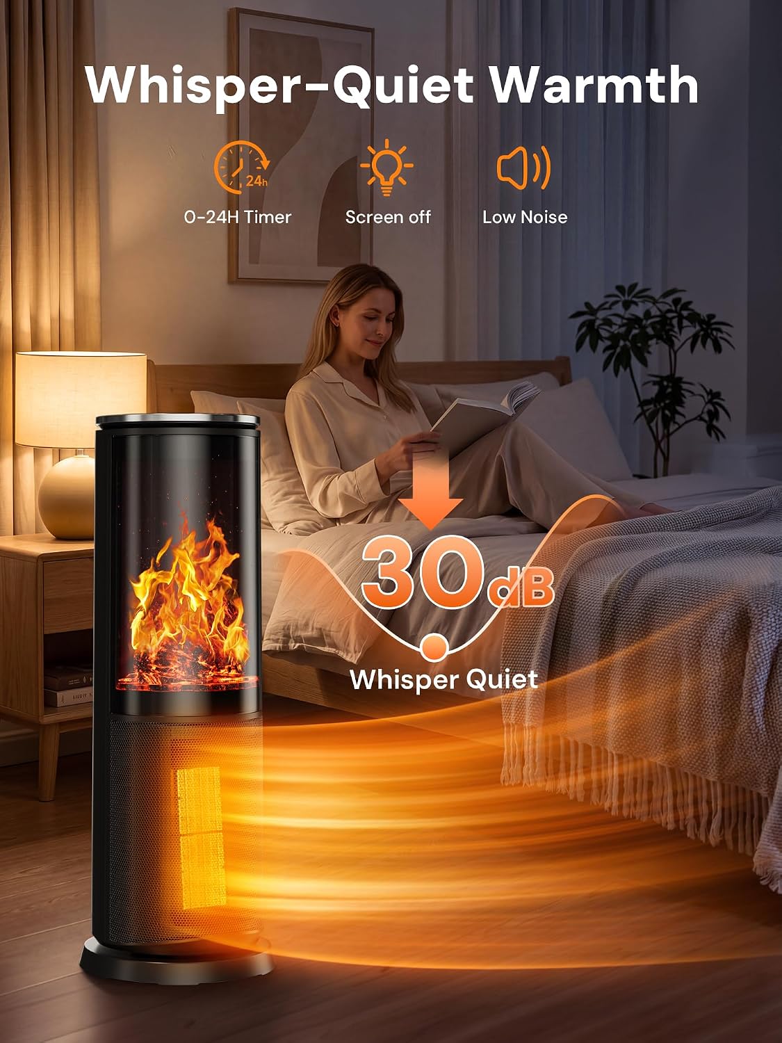 Thumbnail 6 de Mountman BL20-R17 Tower Space Heater, 1500W, 120° Oscillation