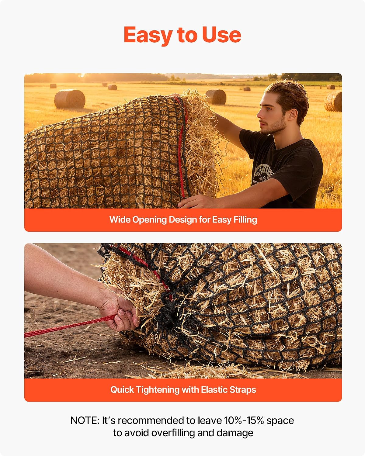 Thumbnail 5 de VEVOR Round Bale Hay Net 1.5-Inch Mesh