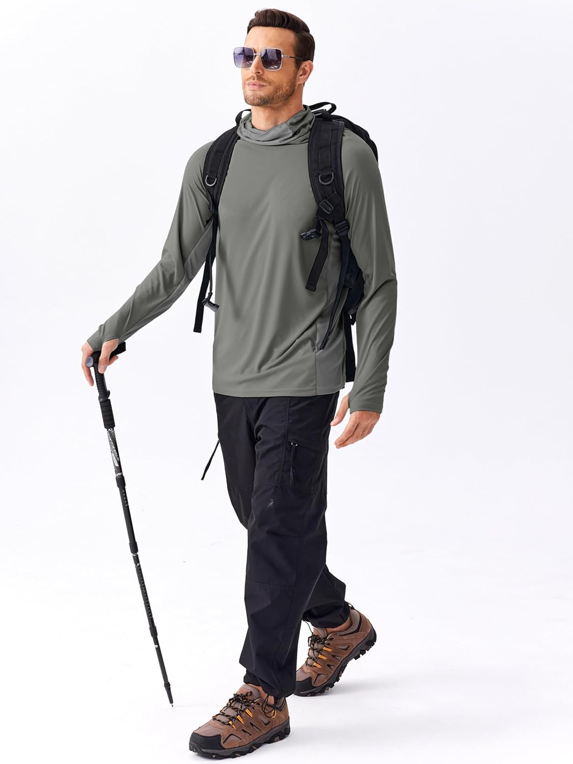 Thumbnail 1 de PINSPARK Men's Sun Protection Hoodie with Mask UPF 50+ — Versatile Outdoor Shield for Fishing, Hiking, and More