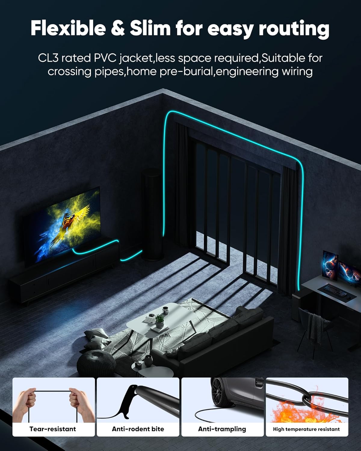 Detalle 2 de Highwings 15 FT HDMI 2.1 Cable