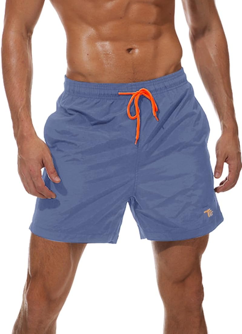 Detalle de TBMPOY Men’s Swim Trunks with Mesh Liner, 7-Inch Inseam and 4-Way Stretch