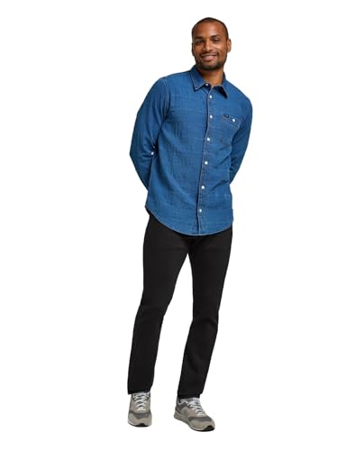 Detalle 2 de Lee Slim Fit MVP - Jeans Negros para Hombre 👖 34W/34L