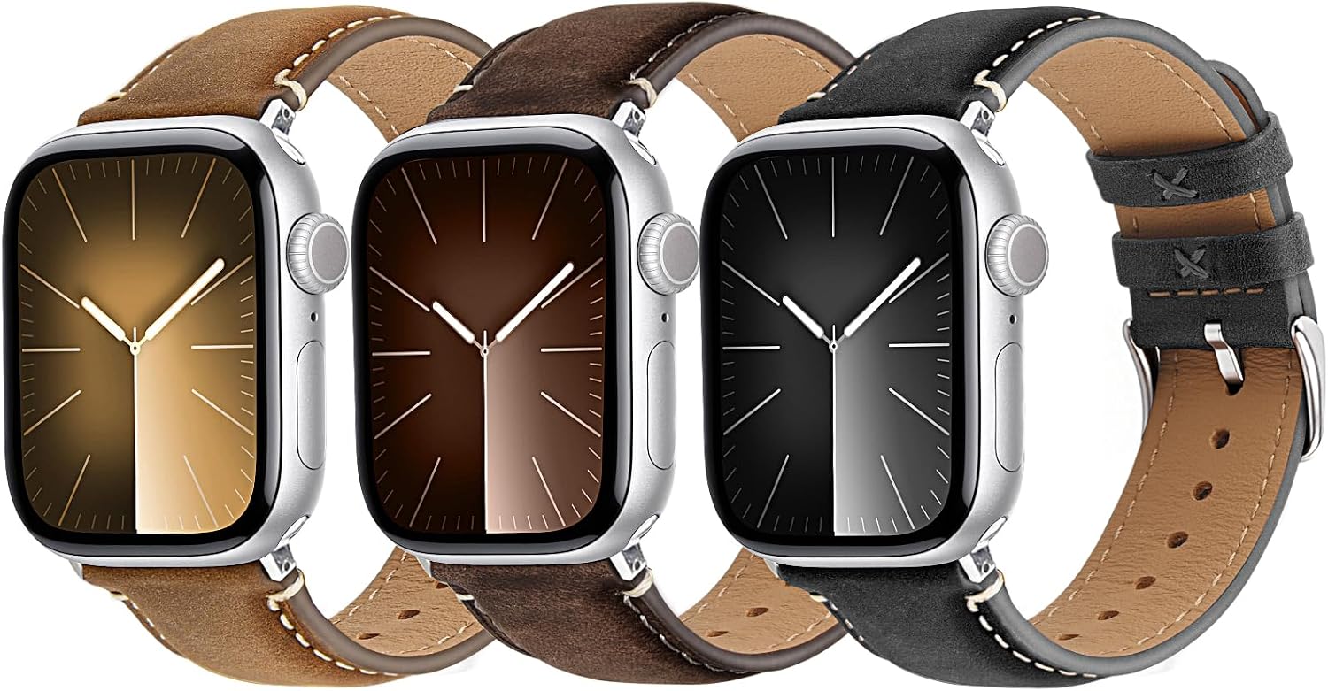 Thumbnail 6 de Wristitani 3 Pezzi Cinturini in Pelle per Apple Watch: compatibilità ampia e stile intramontabile