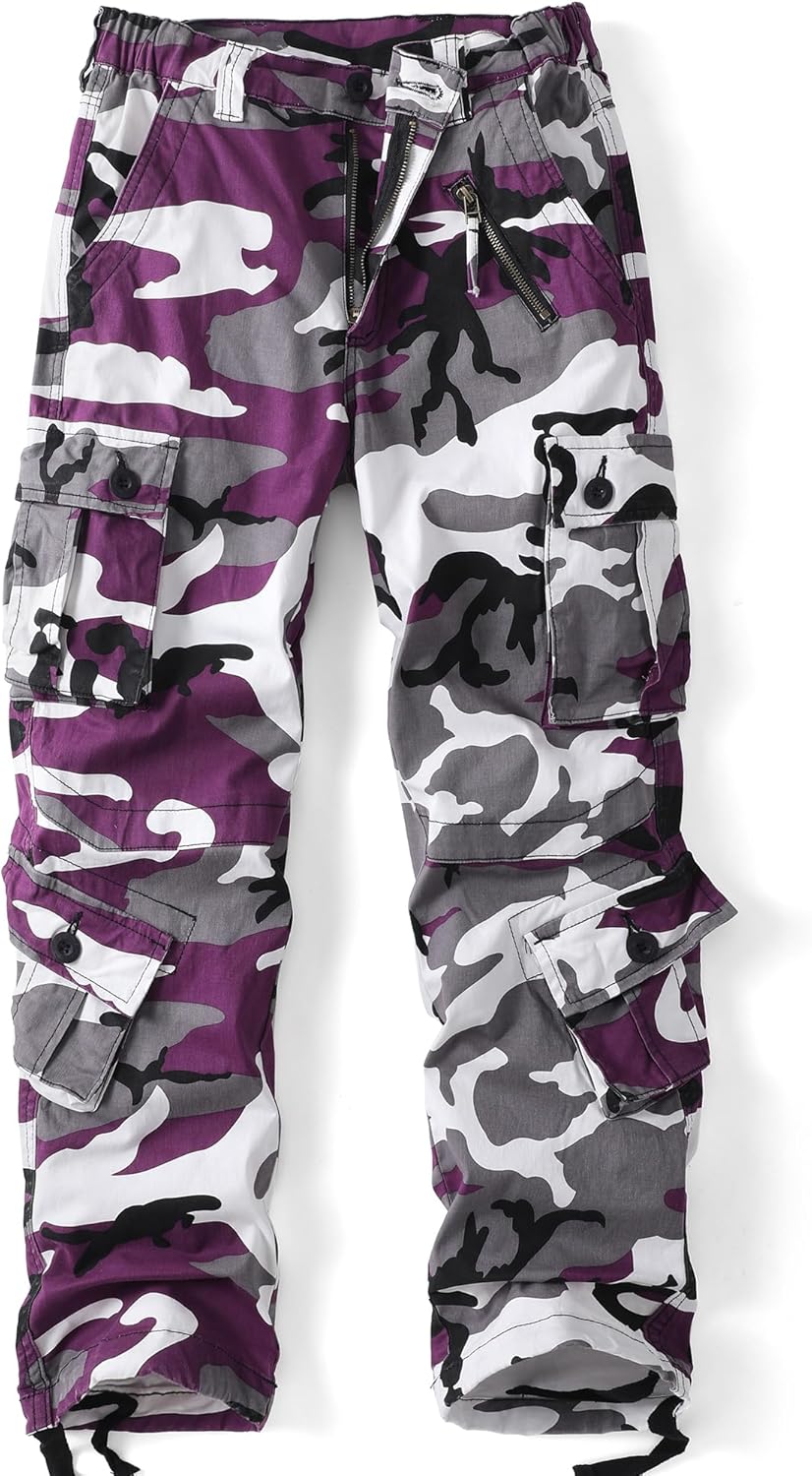 Thumbnail 6 de AKHIKING Women's Cargo Pants – 8-Pocket Camouflage Ripstop Trousers