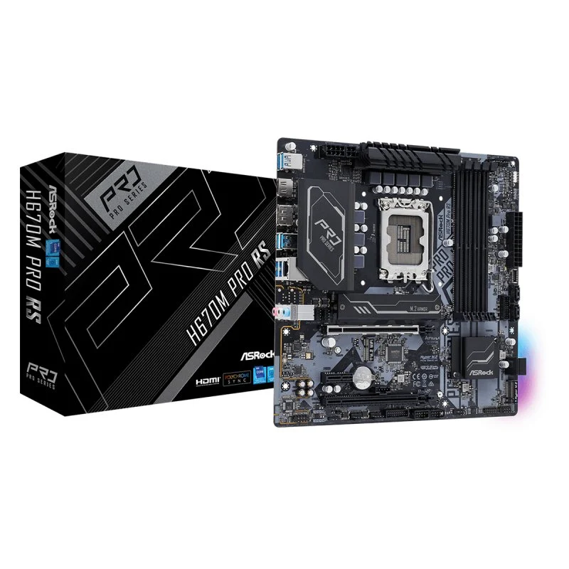 Detalle de ASRock H670M Pro RS: placa base mATX con enfoque RS para Mini-ITX de alto rendimiento