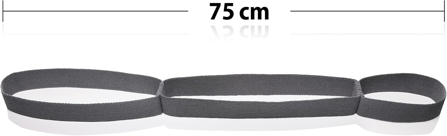 Detalle 2 de BODYMATE Fascia elastica con 3 passanti in 100% cotone naturale (circa 75 cm)