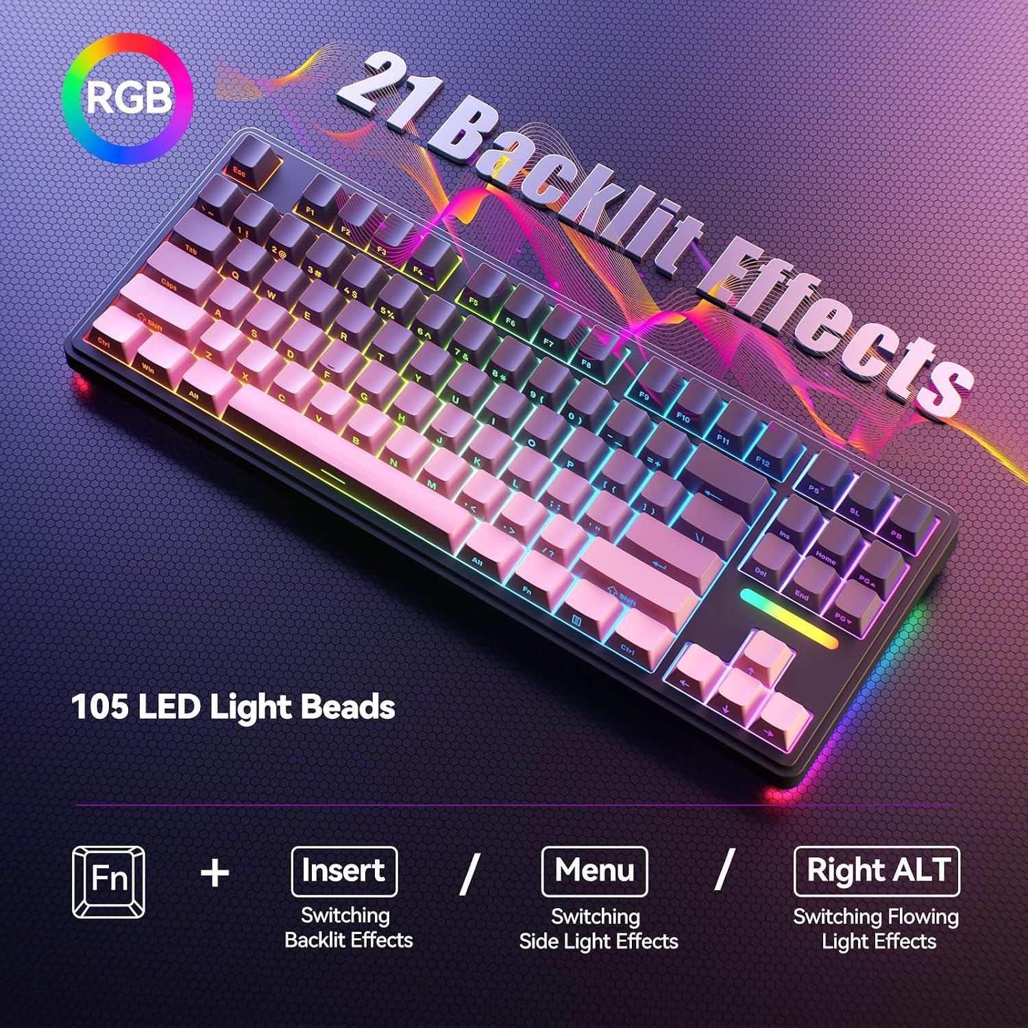 Thumbnail 5 de AUSDOM H87 Hola 87 75% Wireless Mechanical Keyboard, Tri-Mode RGB