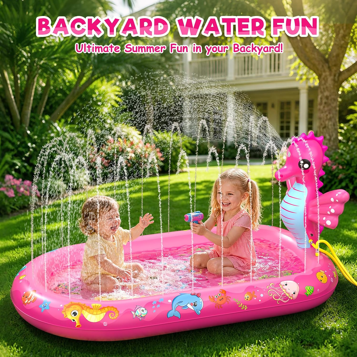 Thumbnail 2 de Inflatable Paddling Pool for Kids with 3-in-1 Haima Pattern