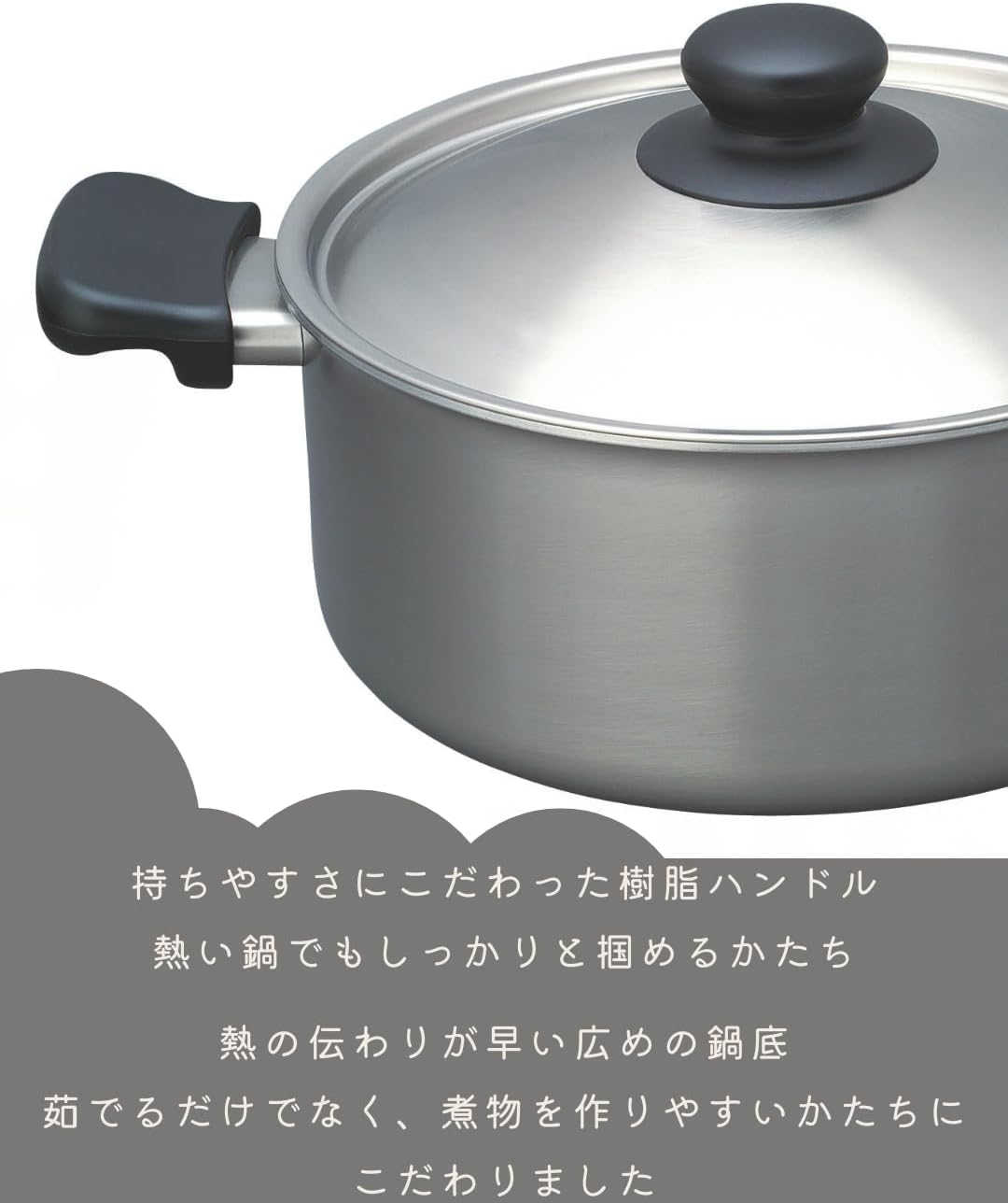 Detalle de 柳宗理 ステンレス両手鍋 浅型22cm 3.8L ガス火専用・食洗機対応